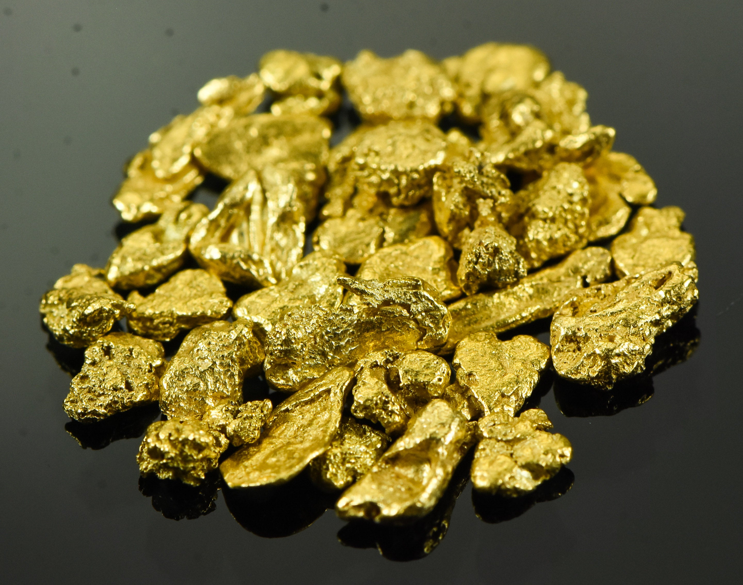 Alaskan Yukon Gold Rush Nuggets #8 Mesh .15 Troy Oz 4.65 Grams or 3 DWT