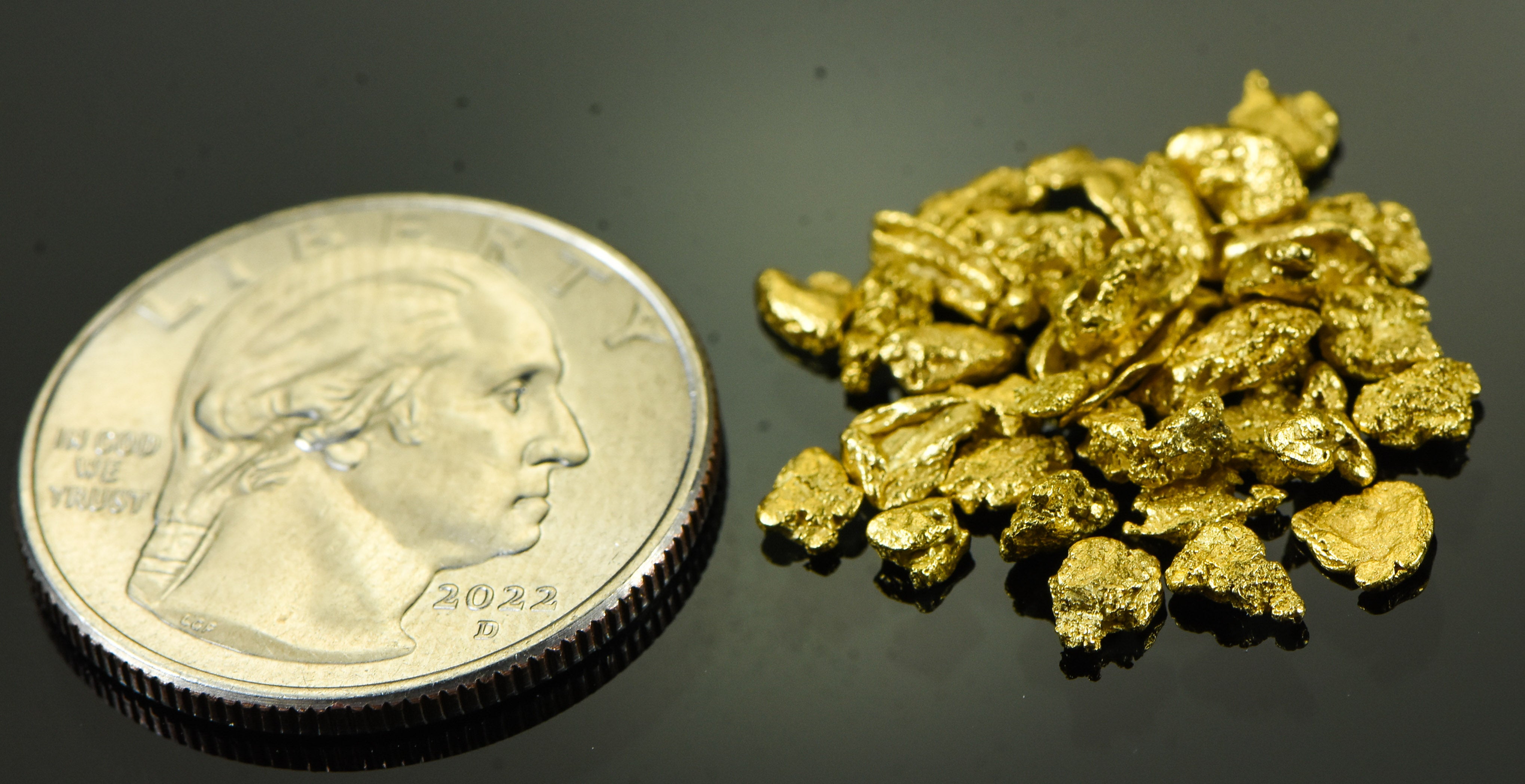 Alaskan Yukon Gold Rush Nuggets #8 Mesh 5 GRAMS OF CLEAN GOLD FLAKES