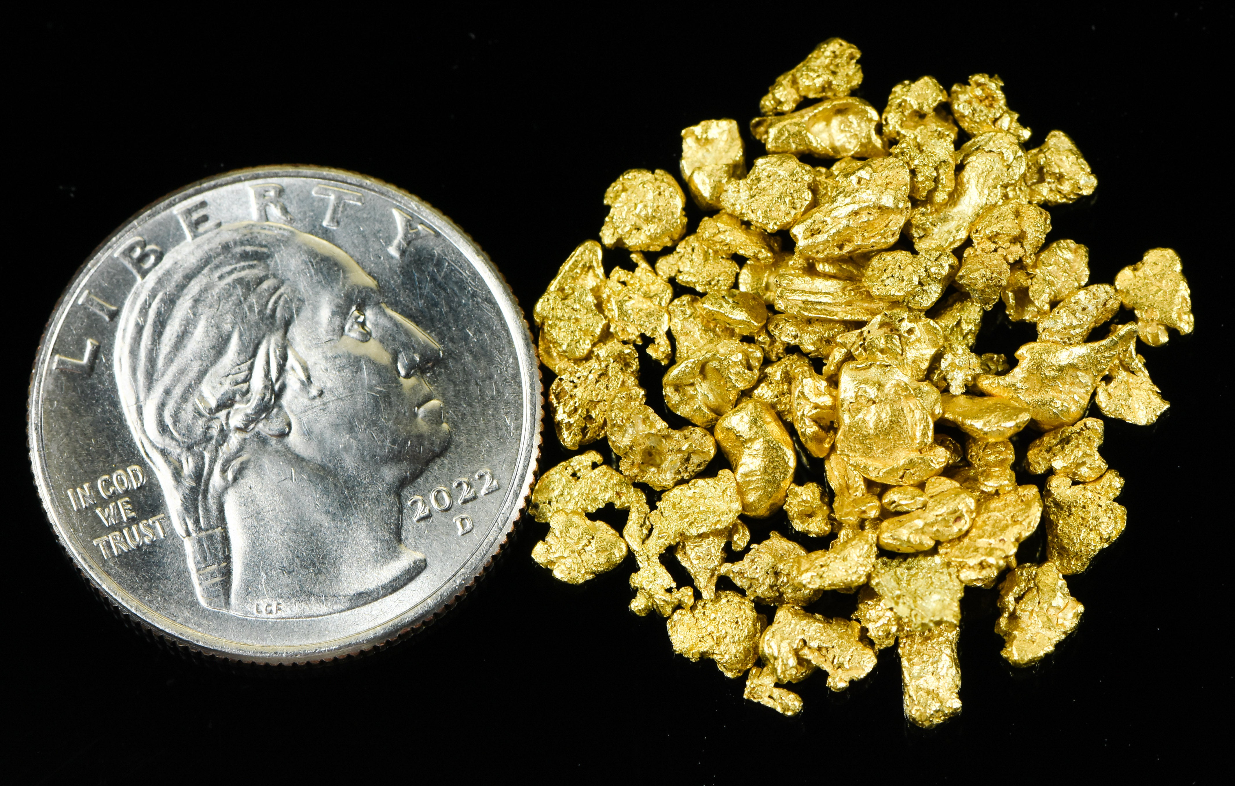 Alaskan Yukon Gold Rush Nuggets #8 Mesh 10 GRAMS OF CLEAN GOLD FLAKES