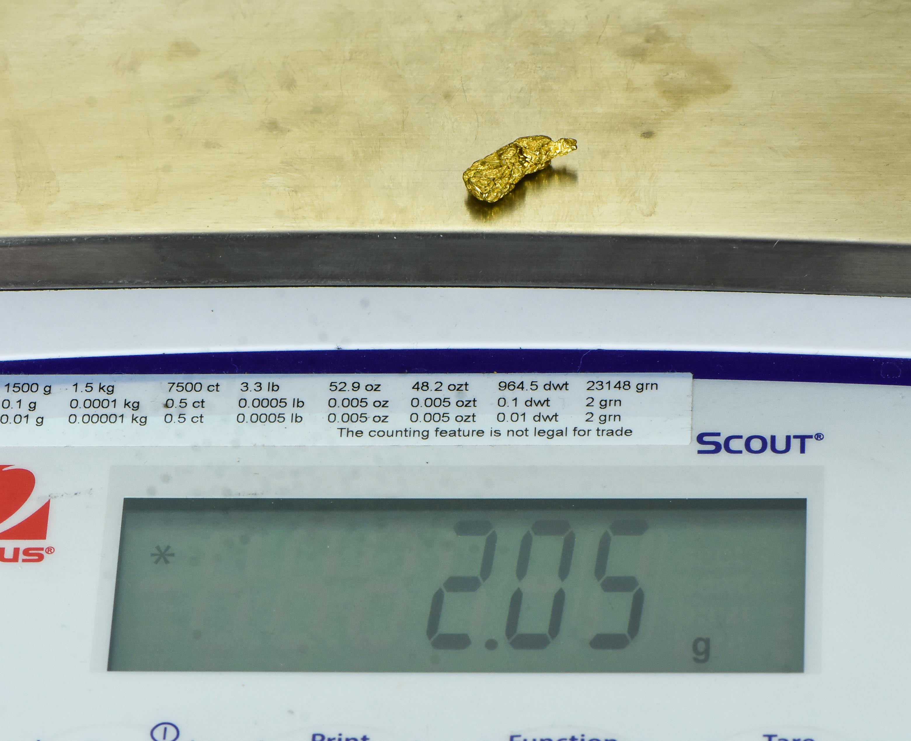 L-116 Alaskan BC Exotic Shaped Gold Nugget "Special Collection" 2.05 Grams