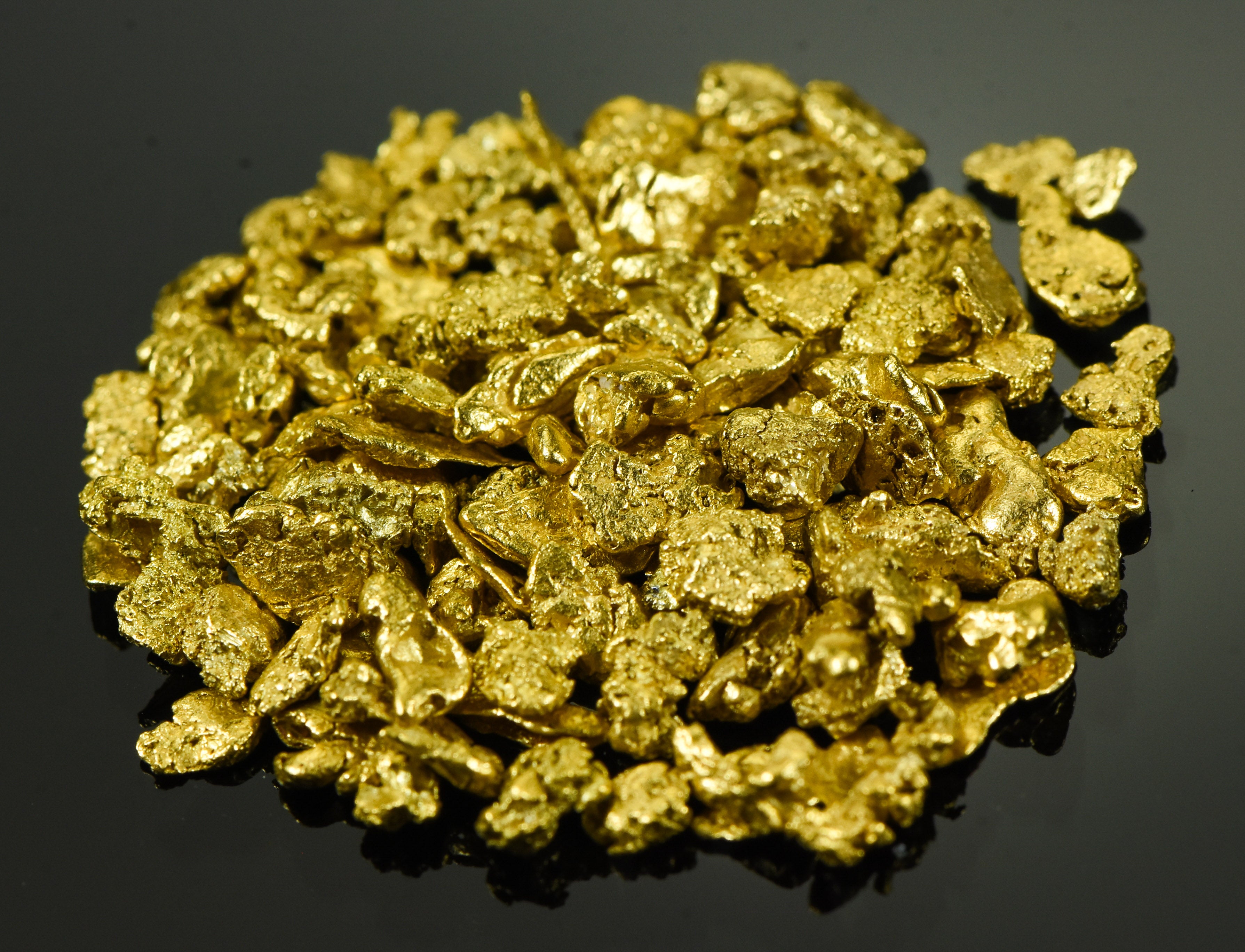 Alaskan Yukon Gold Rush Nuggets #8 Mesh 1/2 Troy Oz 15.5 Grams or 10 DWT