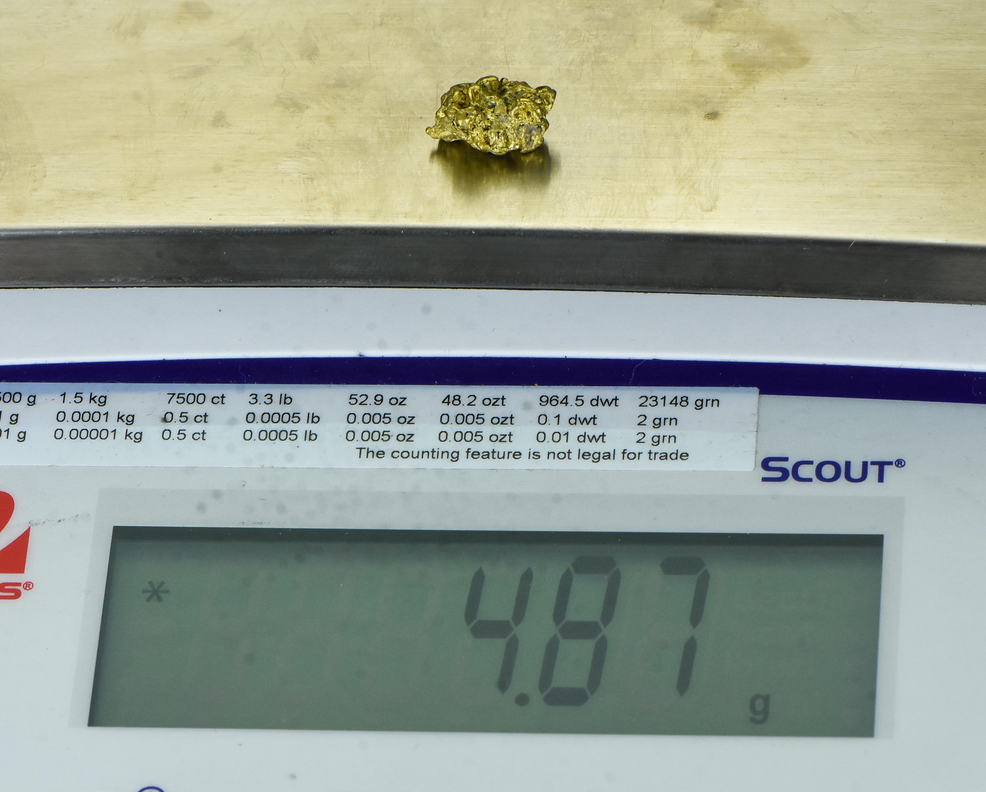 L-127 Alaskan BC Exotic Shaped Gold Nugget "Special Collection" 4.87 Grams