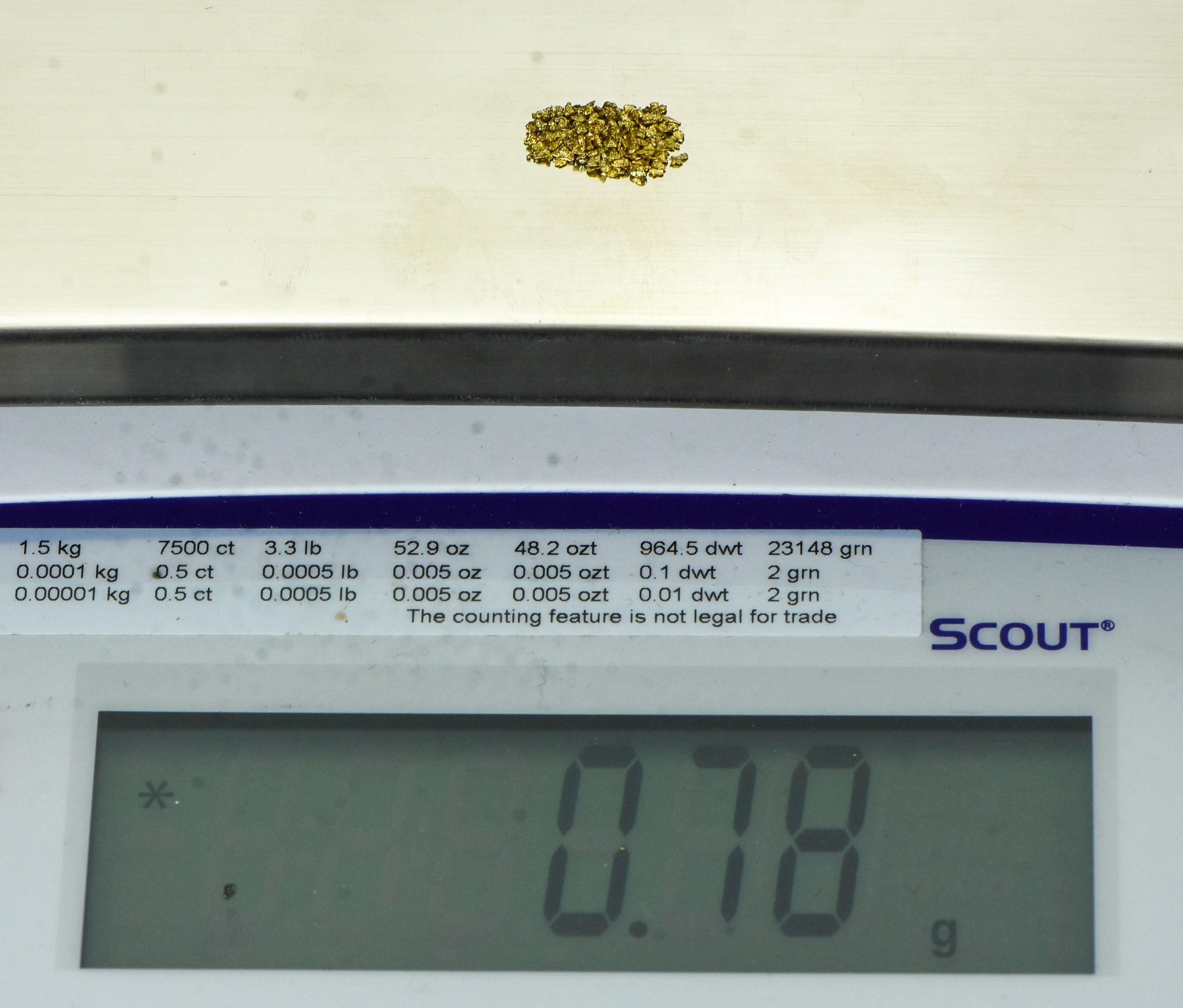Alaskan Yukon Gold Rush Nuggets #25 Mesh .025 Troy Oz.78 Gram or1/2 DWT