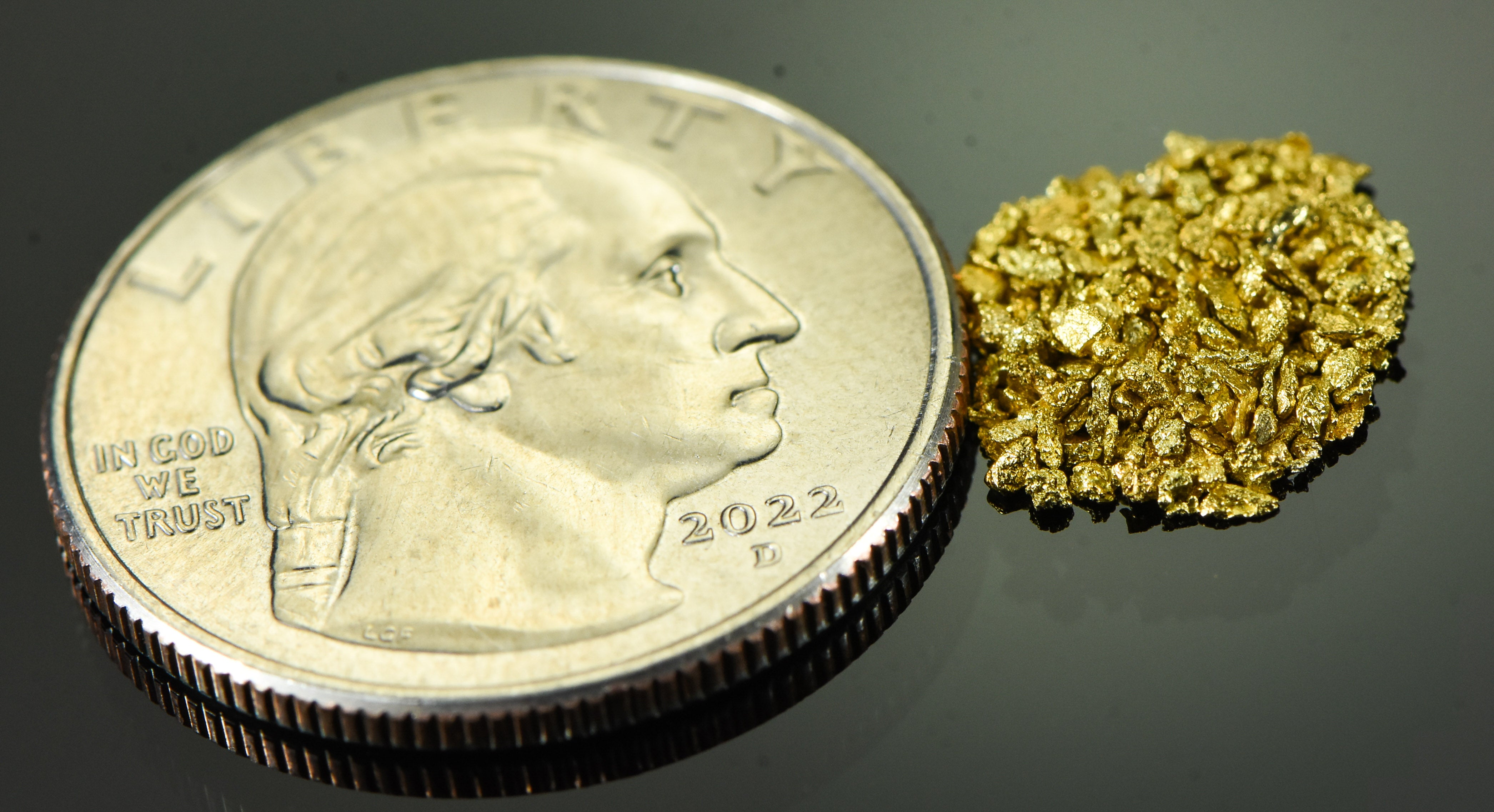 Alaskan Yukon Gold Rush Nuggets #25 Mesh 1 GRAM-of fines