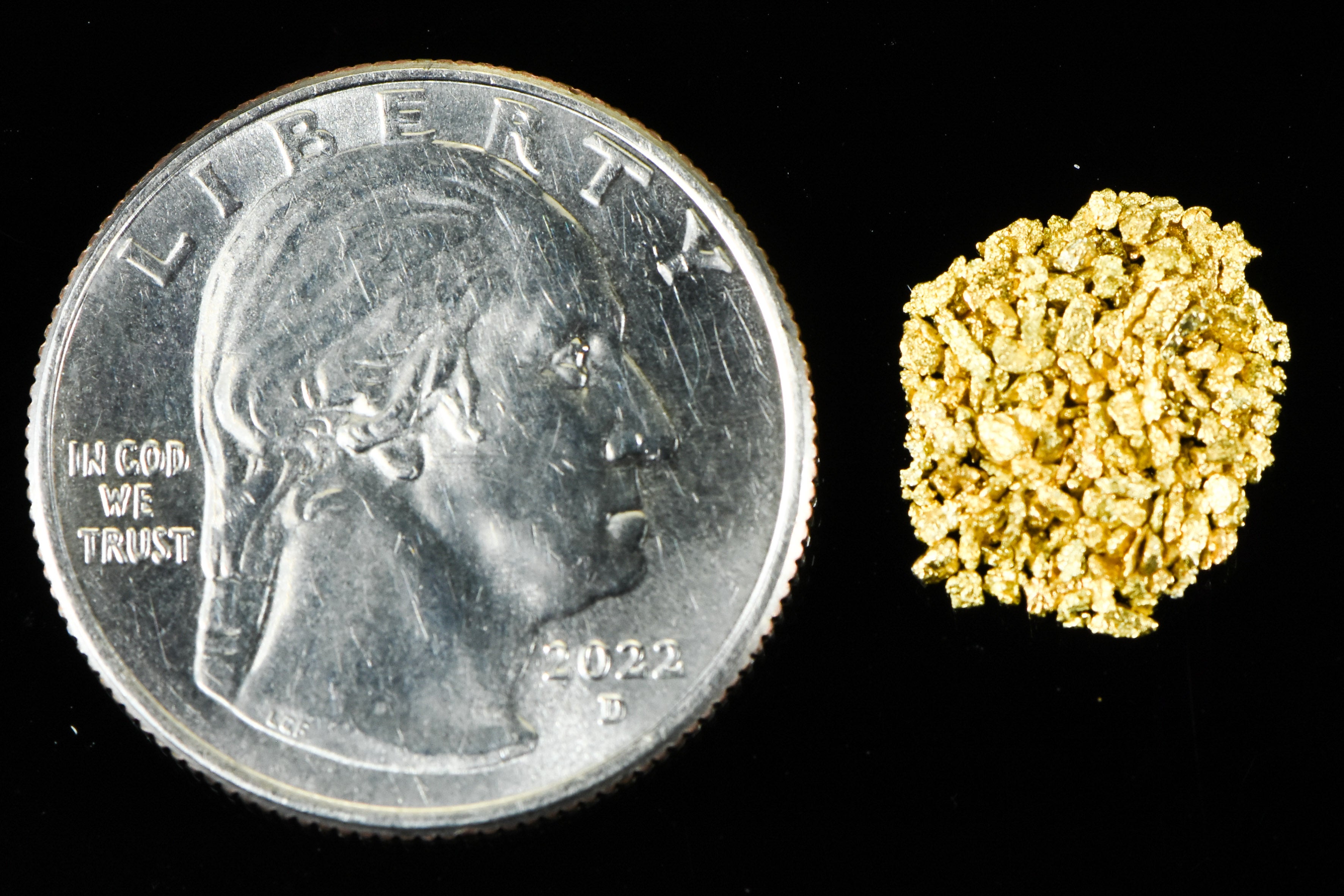Alaskan Yukon Gold Rush Nuggets #25 Mesh 1 GRAM-of fines