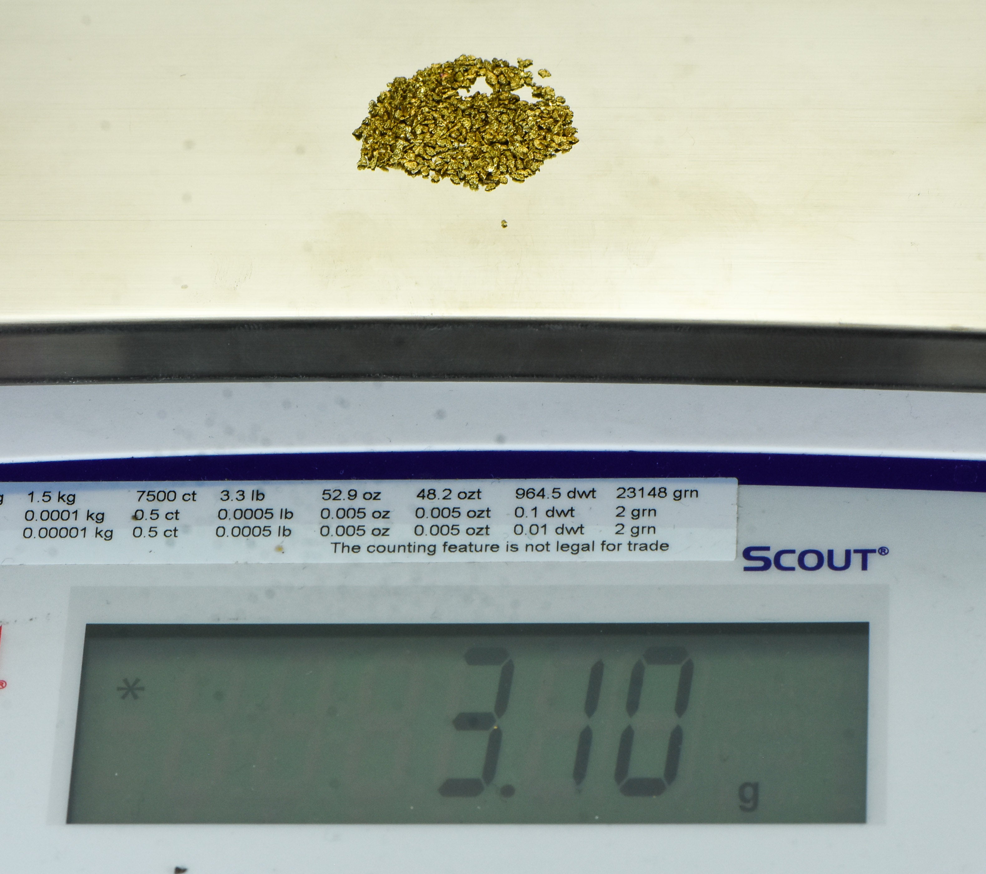 Alaskan Yukon Gold Rush Nuggets #25 Mesh 1/10 Troy Oz 3.1 Grams or 2 DWT