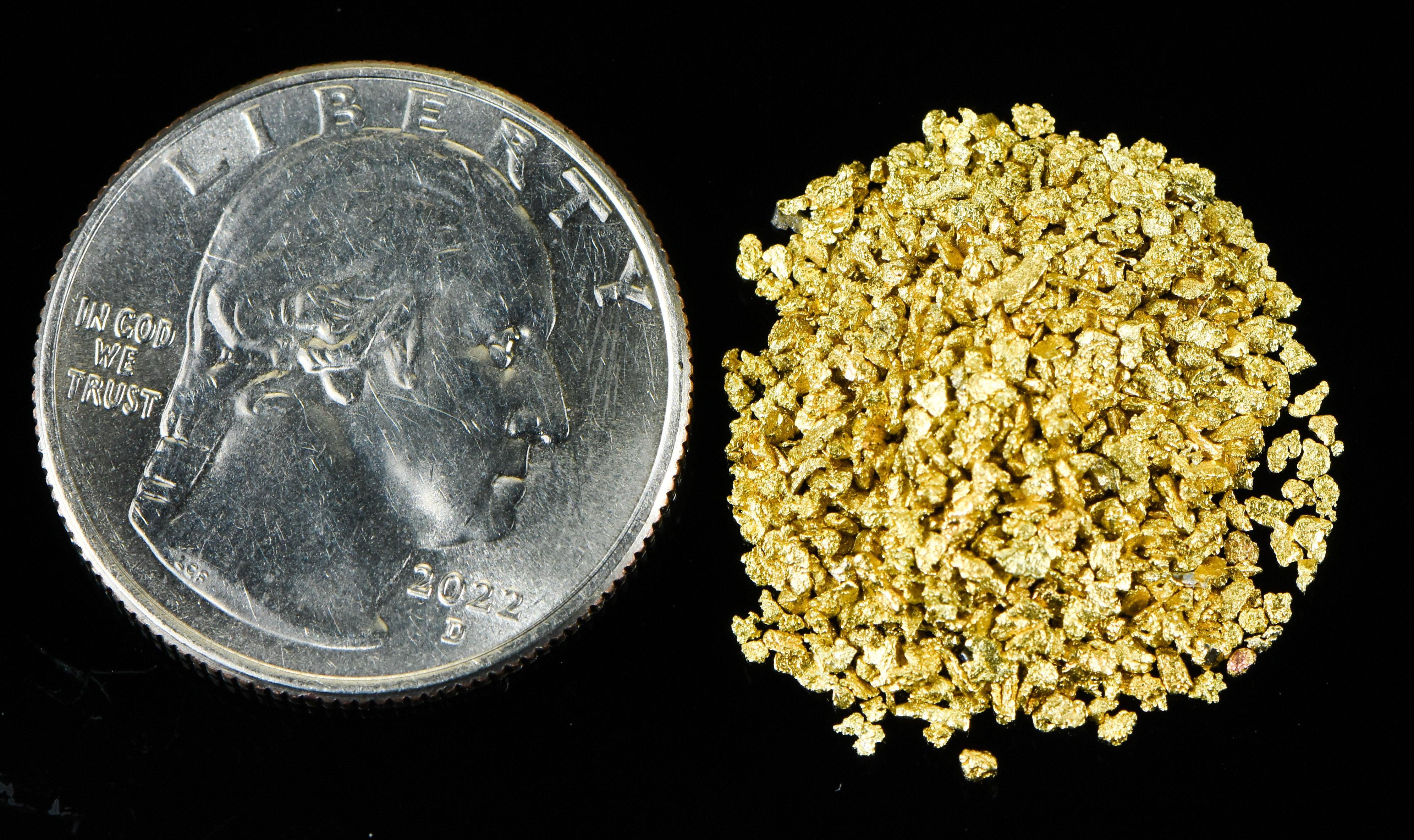 Alaskan Yukon Gold Rush Nuggets #25 Mesh 5 GRAMS OF CLEAN GOLD FLAKES.