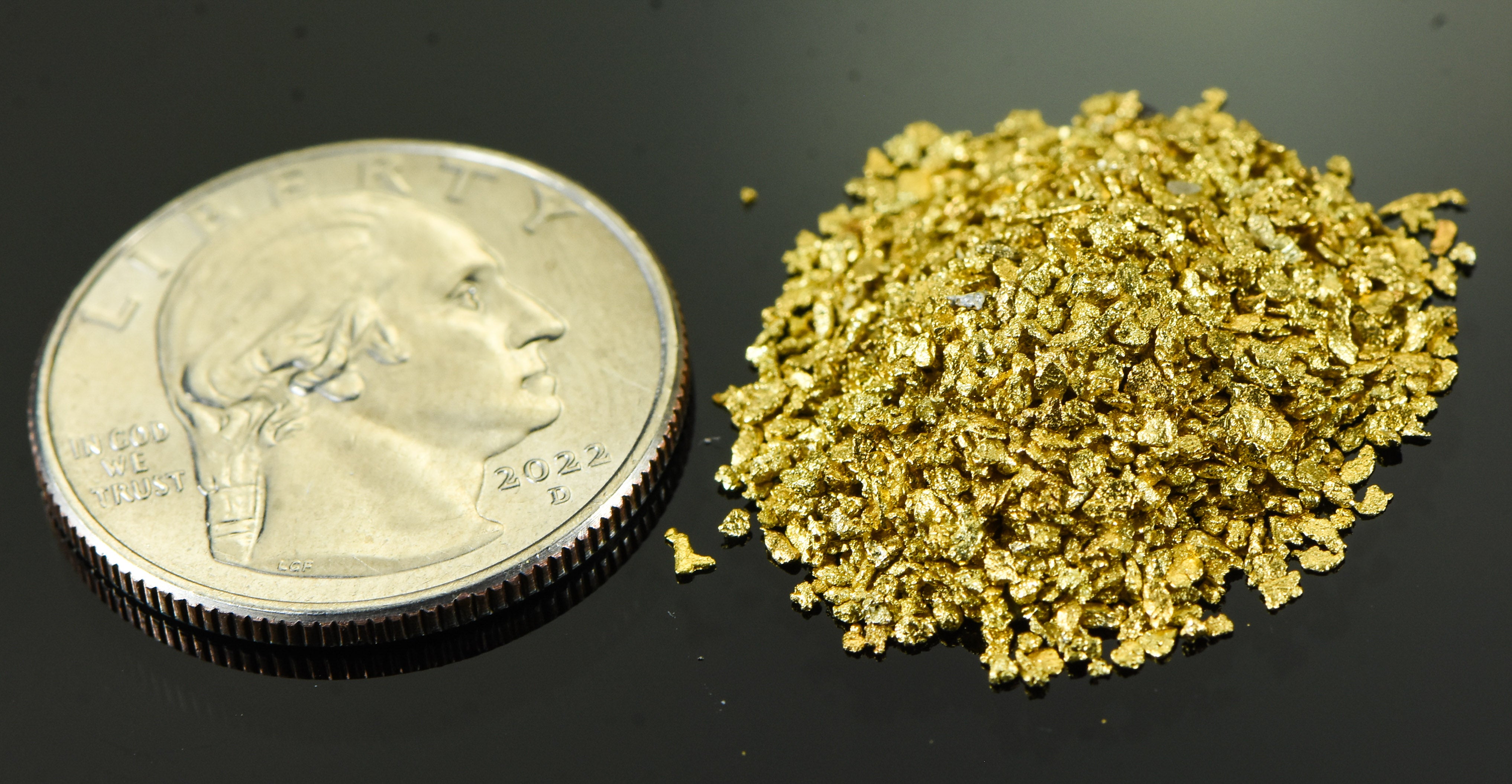 Alaskan Yukon Gold Rush Nuggets #25 Mesh 1/4 Troy Oz 7.75 Grams or 5 DWT