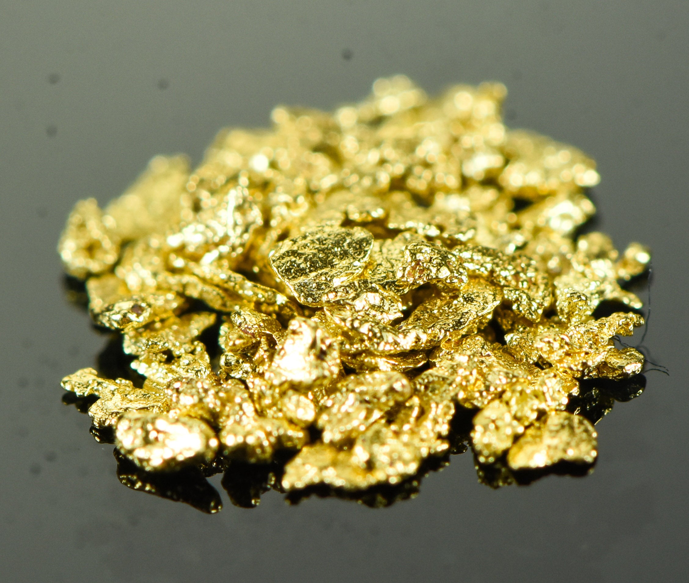 Alaskan Yukon Gold Rush Nuggets 18 Mesh 1/2  Gram of Small Fines