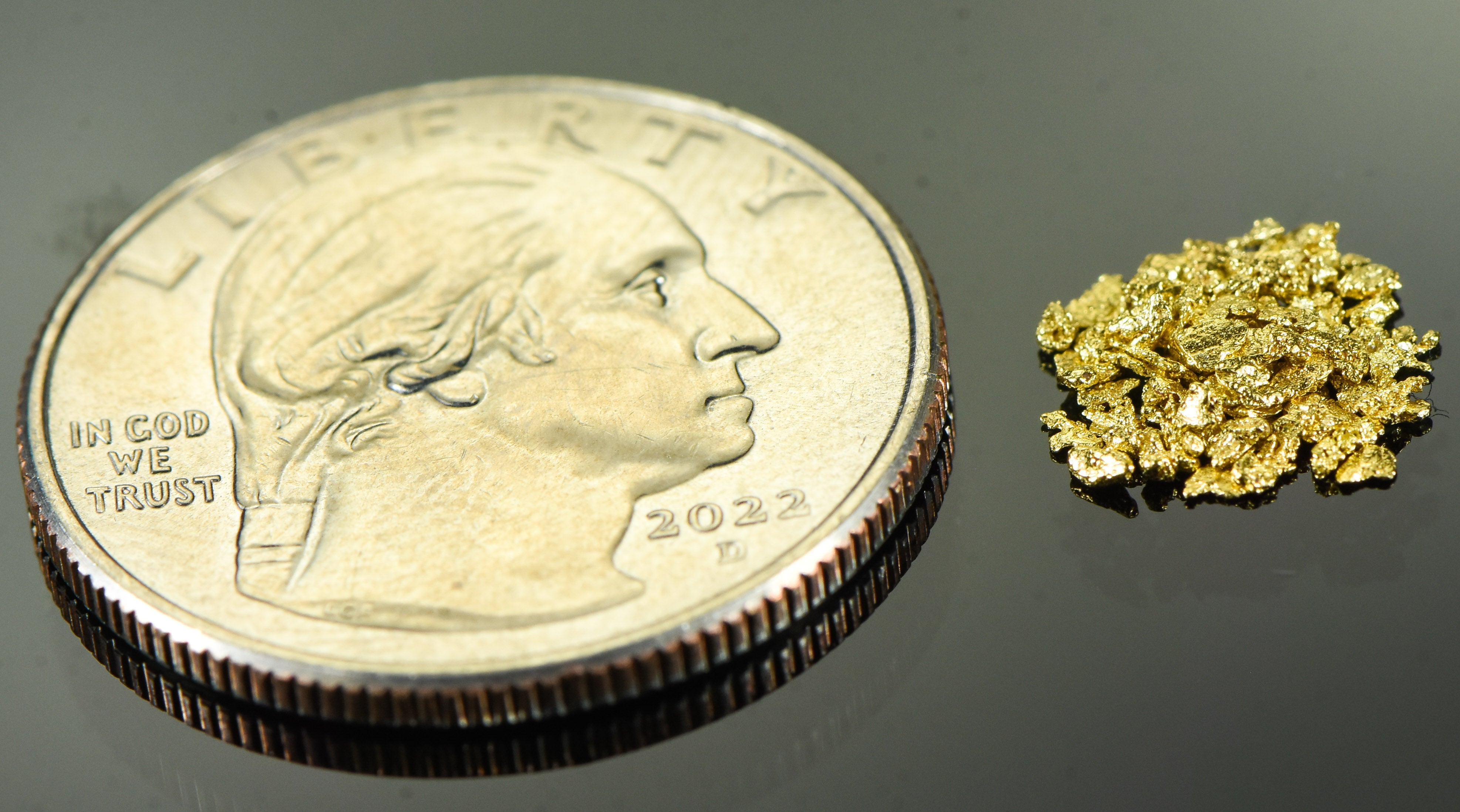 Alaskan Yukon Gold Rush Nuggets 18 Mesh 1/2  Gram of Small Fines