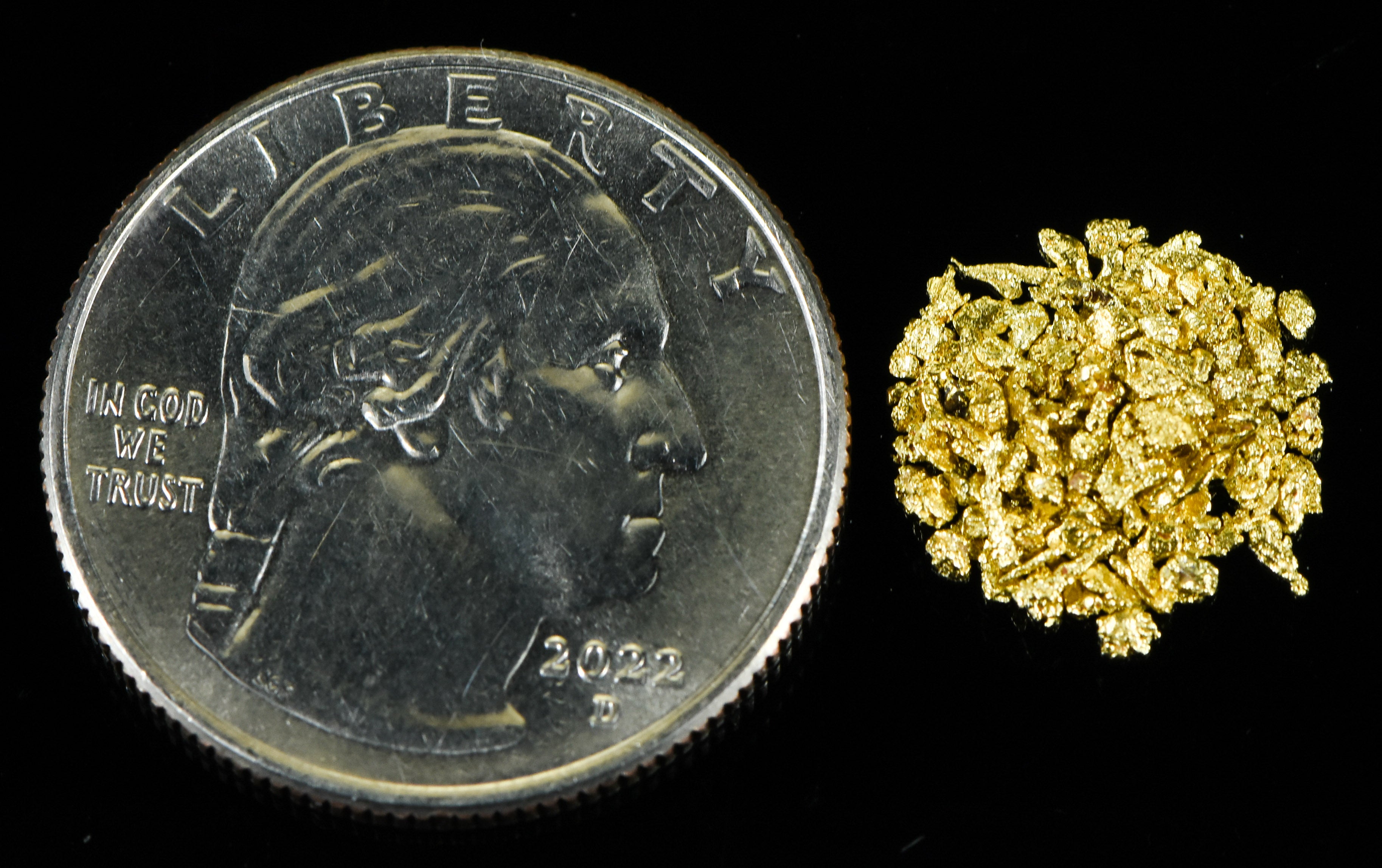Alaskan Yukon Gold Rush Nuggets 18 Mesh 1 Gram of Small Fines