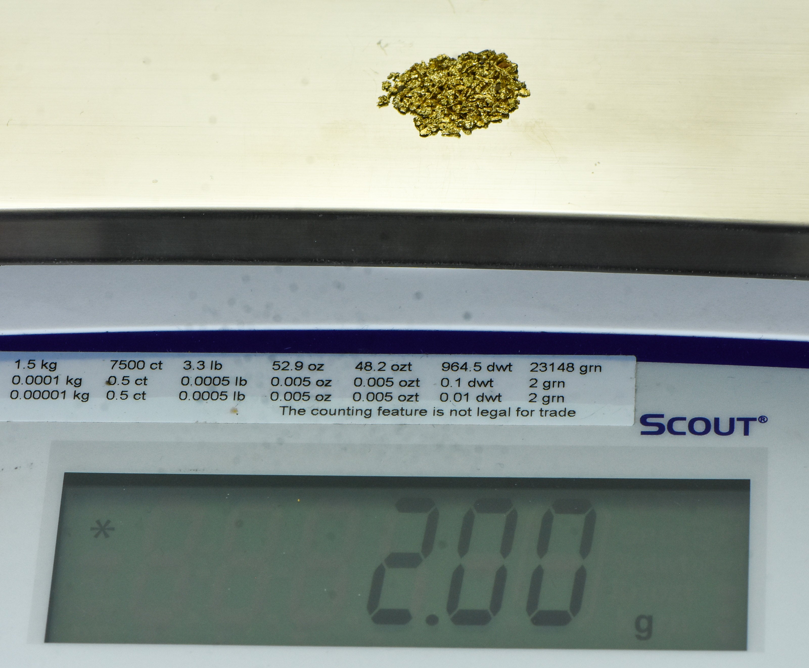 Alaskan Yukon Gold Rush Nuggets 18 Mesh 2 Grams of Small Fines