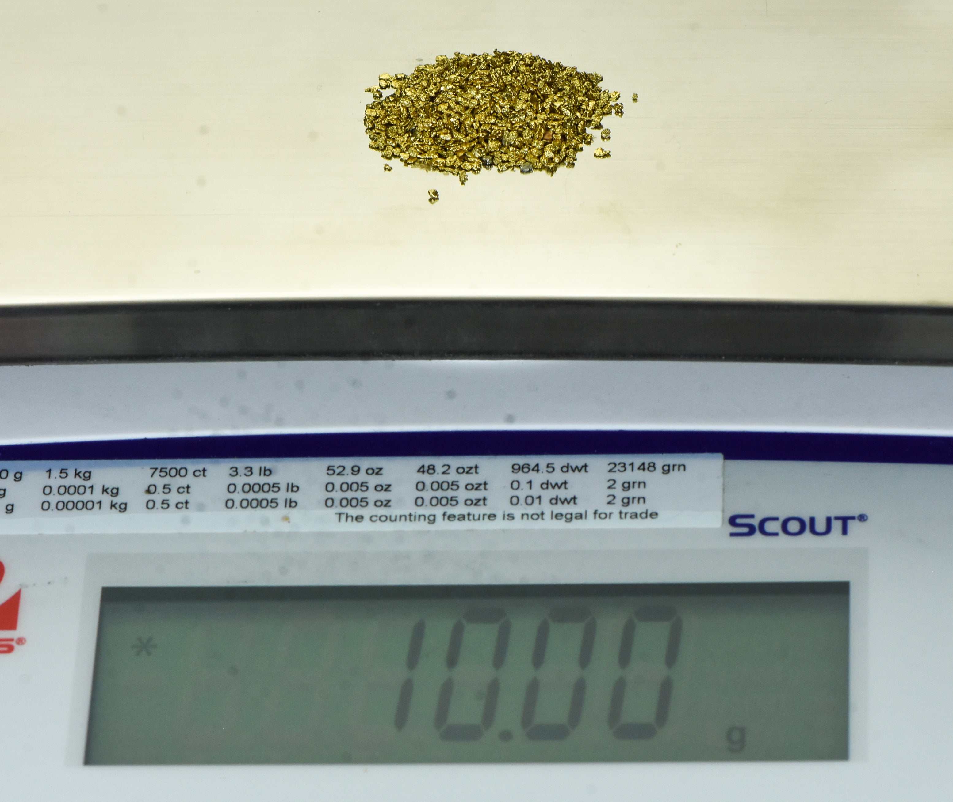 Alaskan Yukon Gold Rush Nuggets 18 Mesh 10 GRAMS OF CLEAN GOLD FLAKES