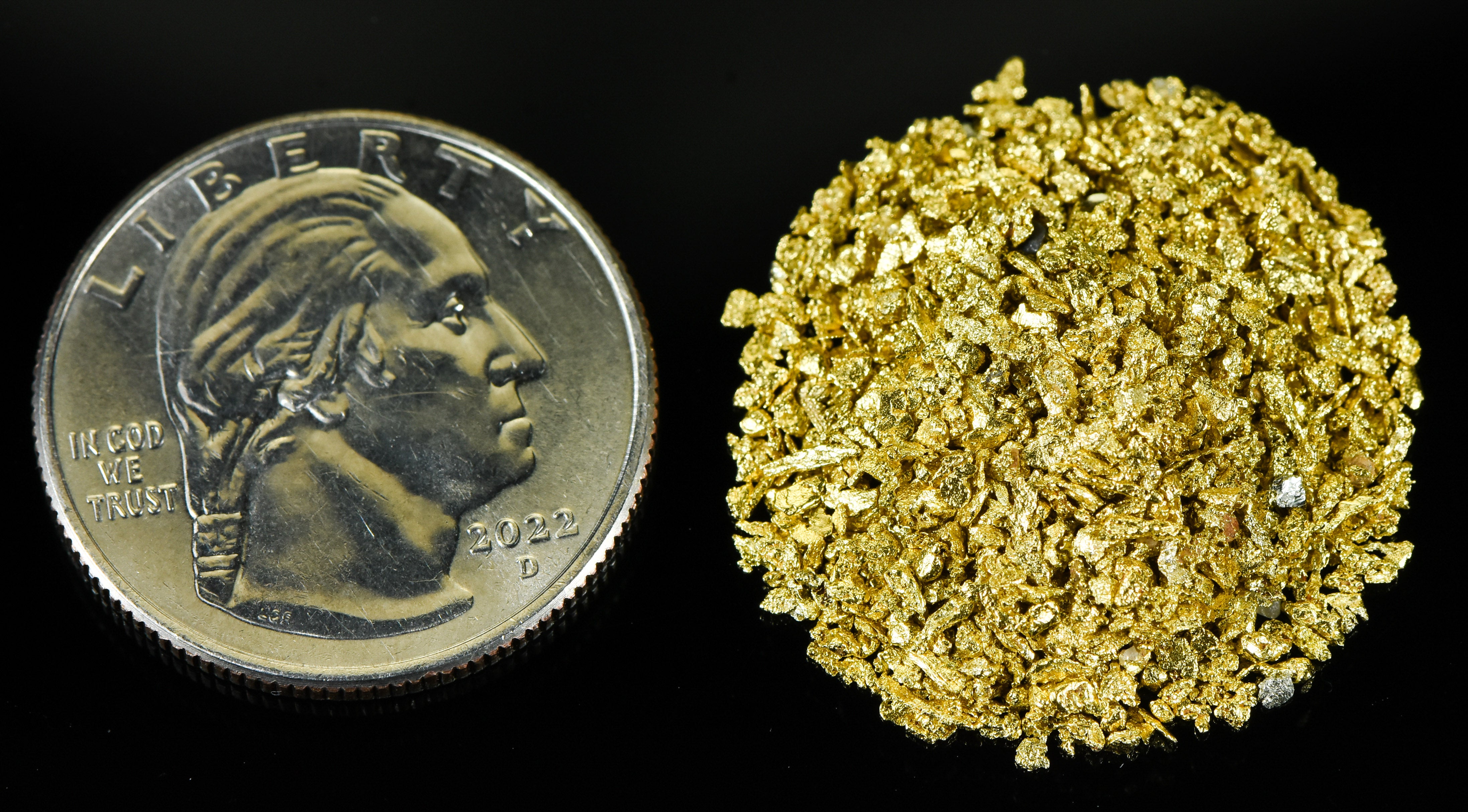 Alaskan Yukon Gold Rush Nuggets 18 Mesh 10 GRAMS OF CLEAN GOLD FLAKES