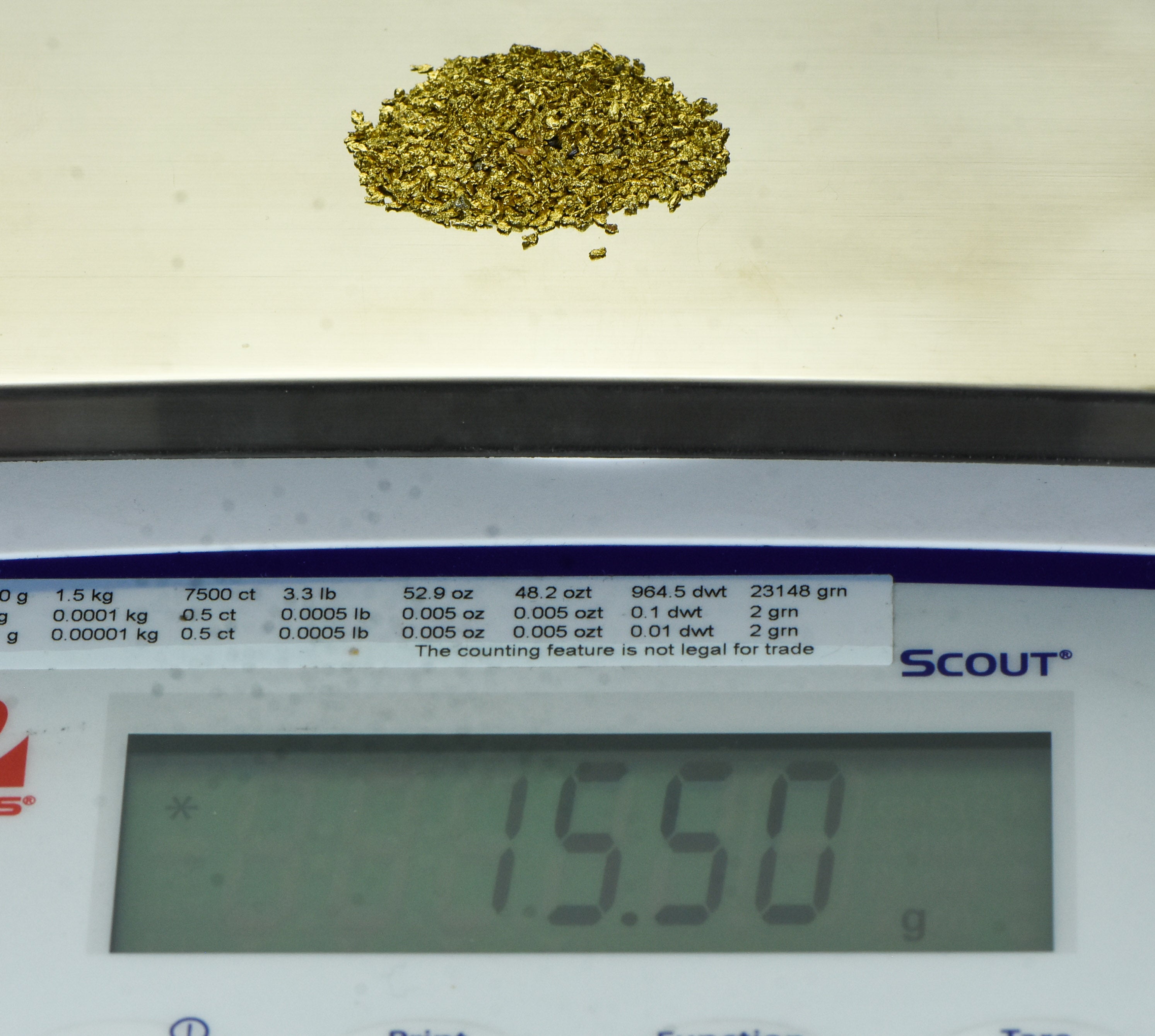 Alaskan Yukon Gold Rush Nuggets 18 Mesh 1/2 Troy Oz 15.5 Grams or 10 DWT