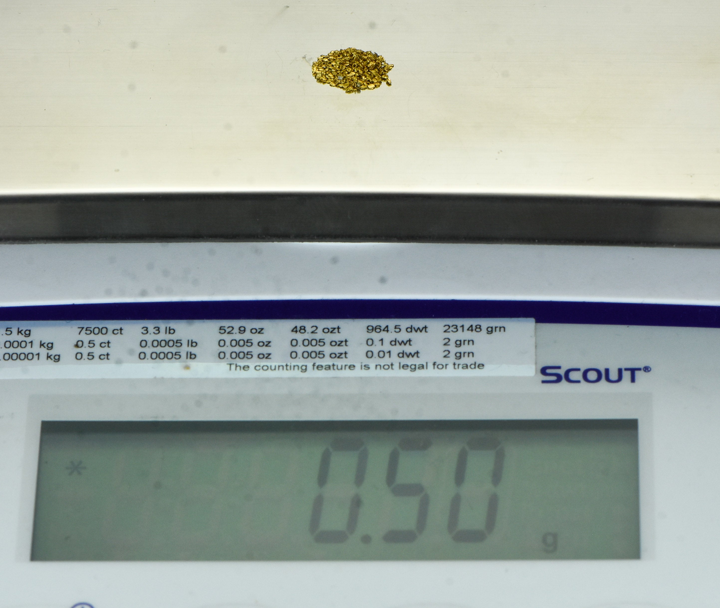 Alaskan Yukon Gold Rush Nuggets #30 Mesh .5 GRAM 1/2 GRAM SUPER SMALL FINE