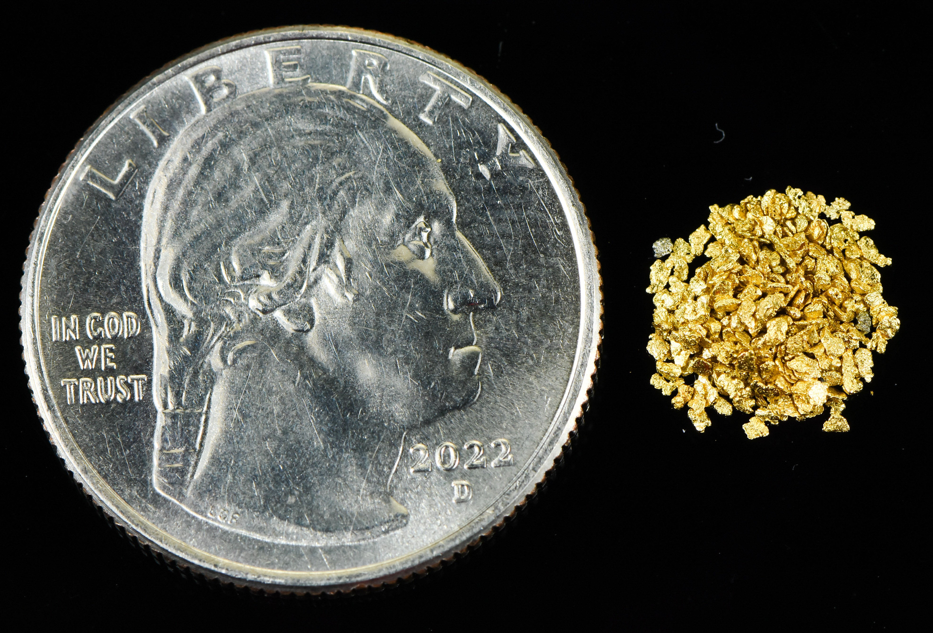Alaskan Yukon Gold Rush Nuggets #30 Mesh .5 GRAM 1/2 GRAM SUPER SMALL FINE