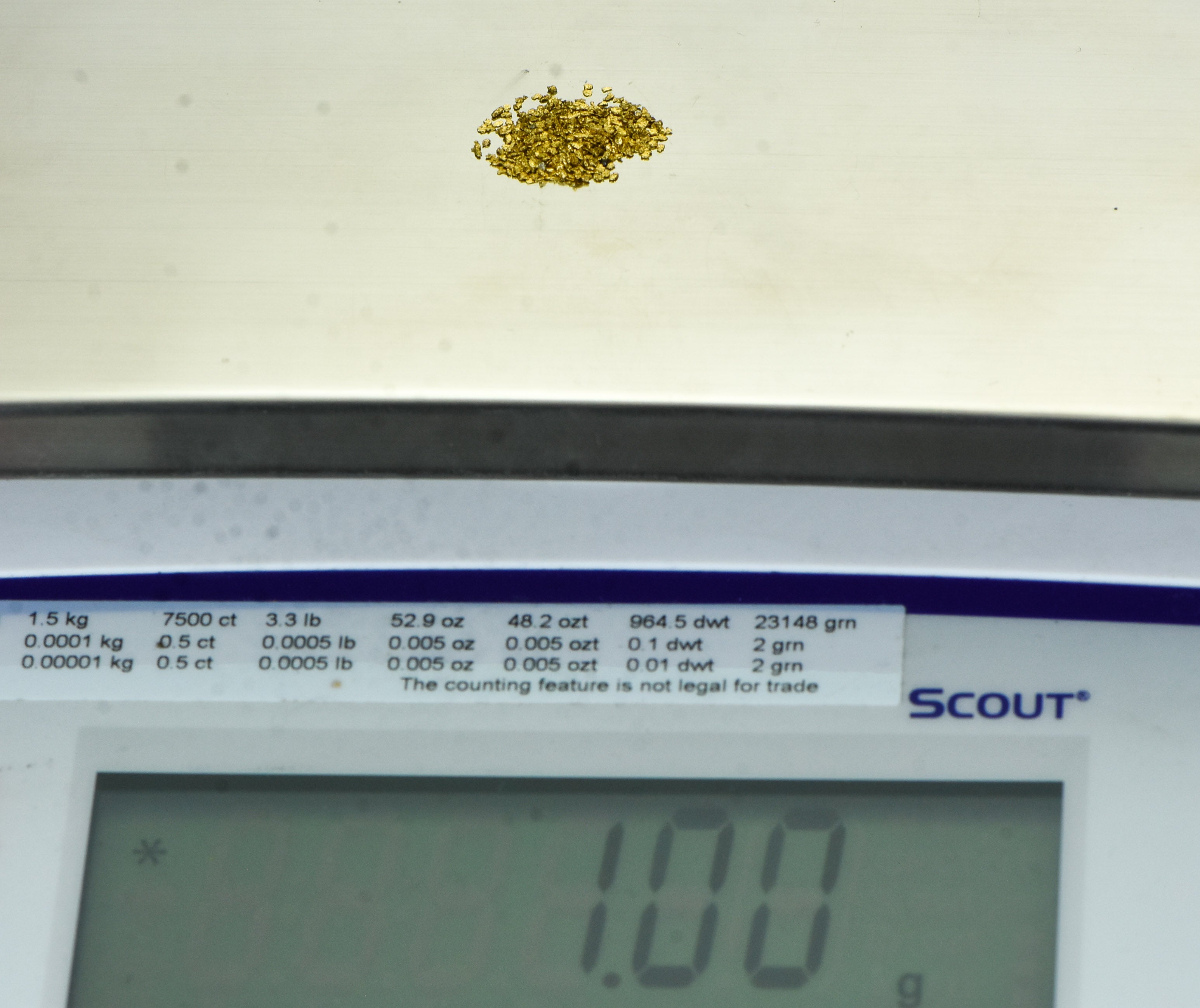 Alaskan Yukon Gold Rush Nuggets #30 Mesh 1 grams of Super Small Fines