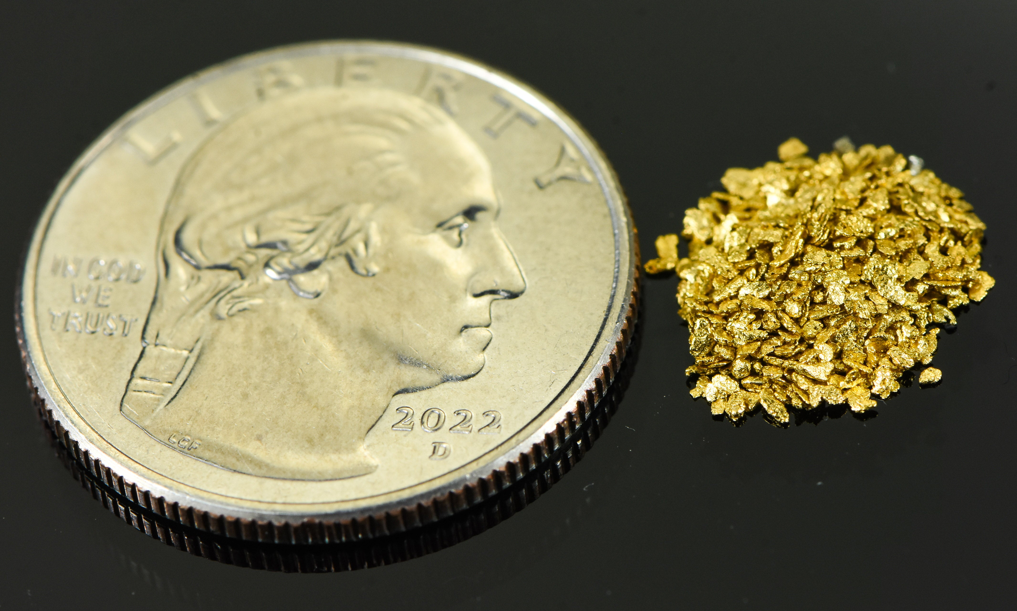 Alaskan Yukon Gold Rush Nuggets #30 Mesh 1 grams of Super Small Fines