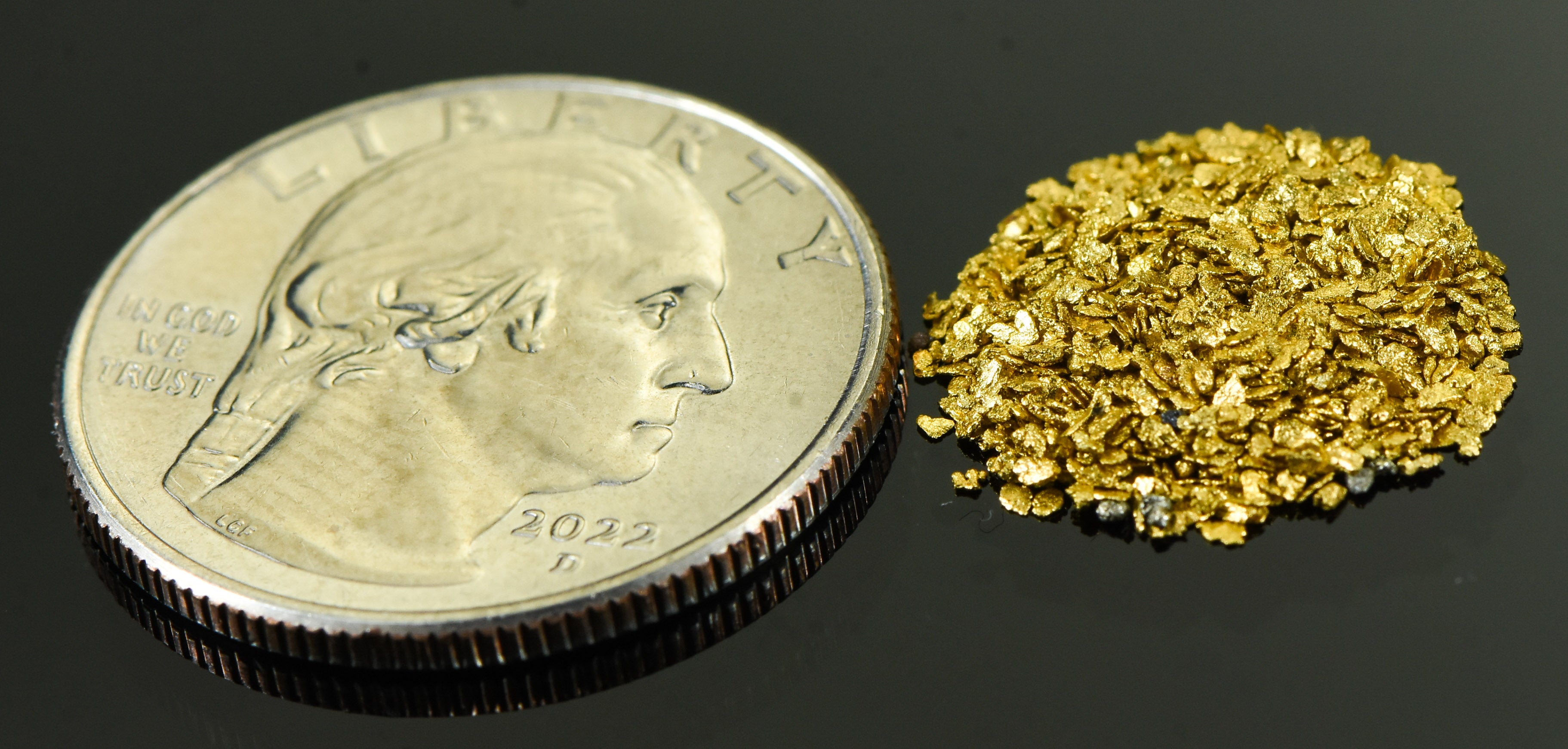 Alaskan Yukon Gold Rush Nuggets #30 Mesh 2 Grams of Super Small Fines