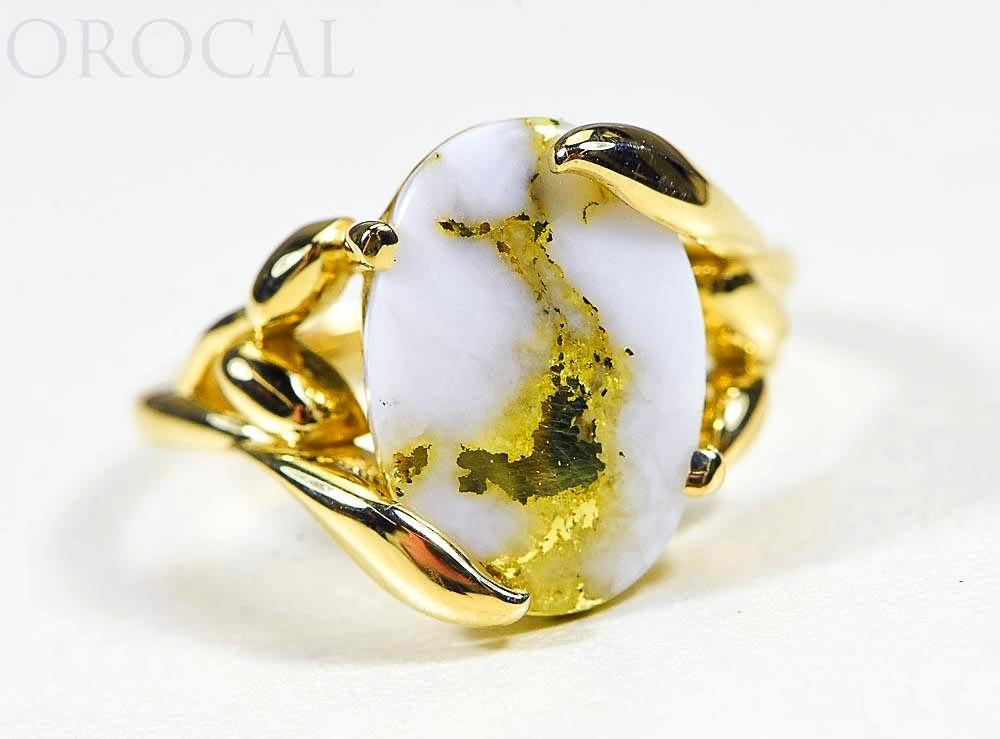 Gold Quartz Ladies Ring "Orocal" RL1136Q  Genuine Hand Crafted Jewelry - 14K Gold Casting