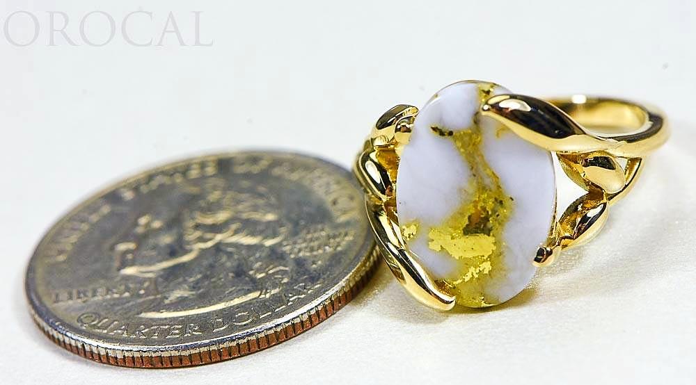 Gold Quartz Ladies Ring "Orocal" RL1136Q  Genuine Hand Crafted Jewelry - 14K Gold Casting