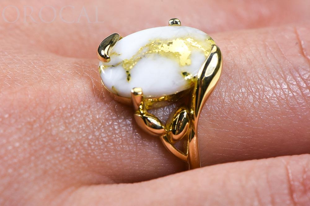 Gold Quartz Ladies Ring "Orocal" RL1136Q  Genuine Hand Crafted Jewelry - 14K Gold Casting