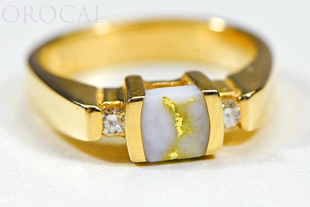 Gold Quartz Ladies Ring "Orocal" RL842D10Q Genuine Hand Crafted Jewelry - 14K Gold Casting