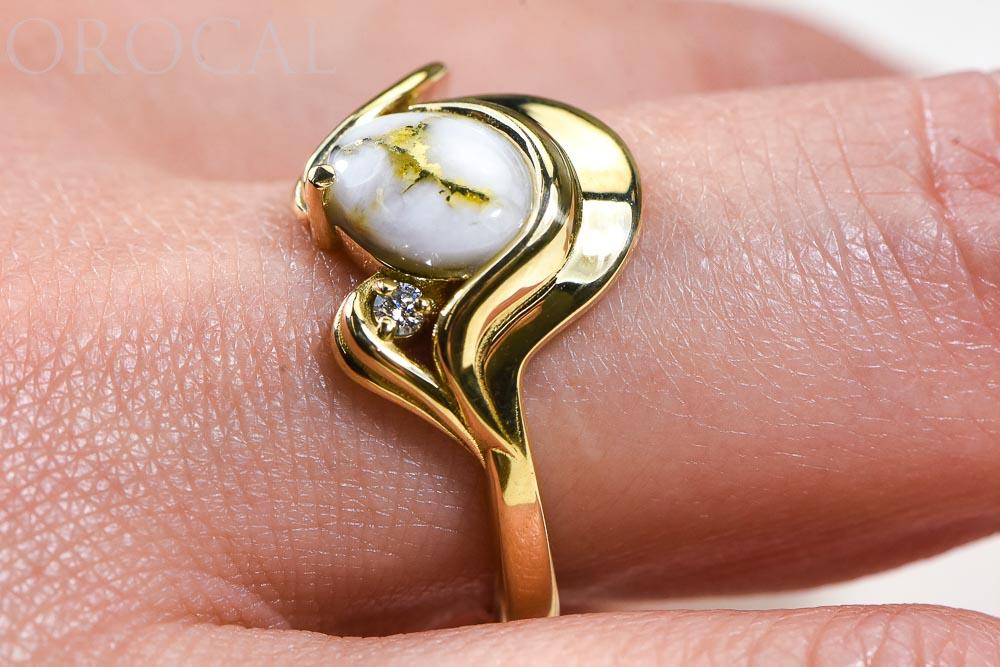 Gold Quartz Ladies Ring "Orocal" RL1137DQ Genuine Hand Crafted Jewelry - 14K Gold Casting