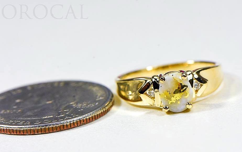 Gold Quartz Ladies Ring "Orocal" RL736D3Q Genuine Hand Crafted Jewelry - 14K Gold Casting