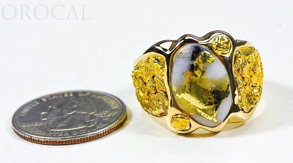 Gold Quartz Ring "Orocal" RM654XLQ Genuine Hand Crafted Jewelry - 14K Gold Casting