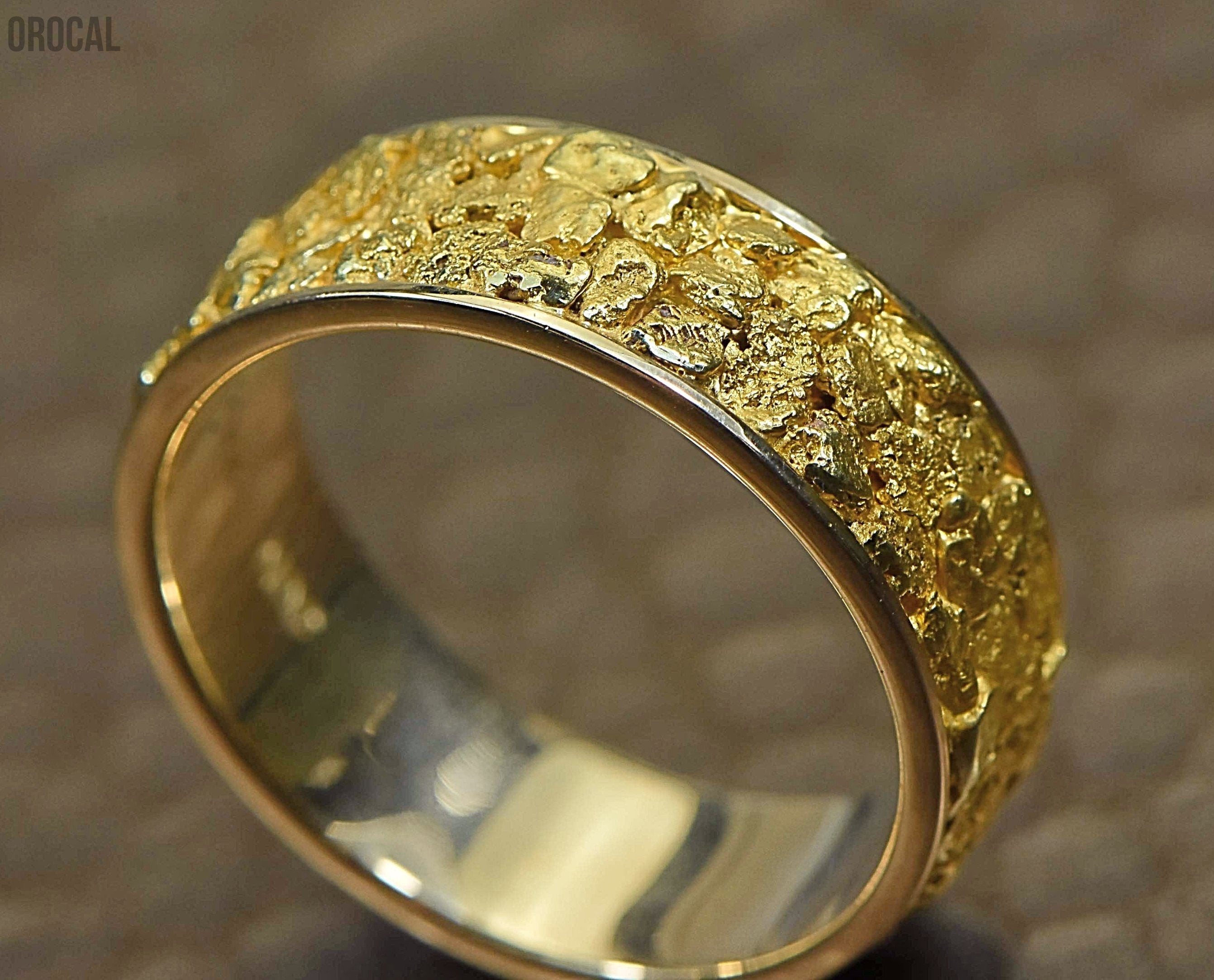 Men's Gold Nugget Ring