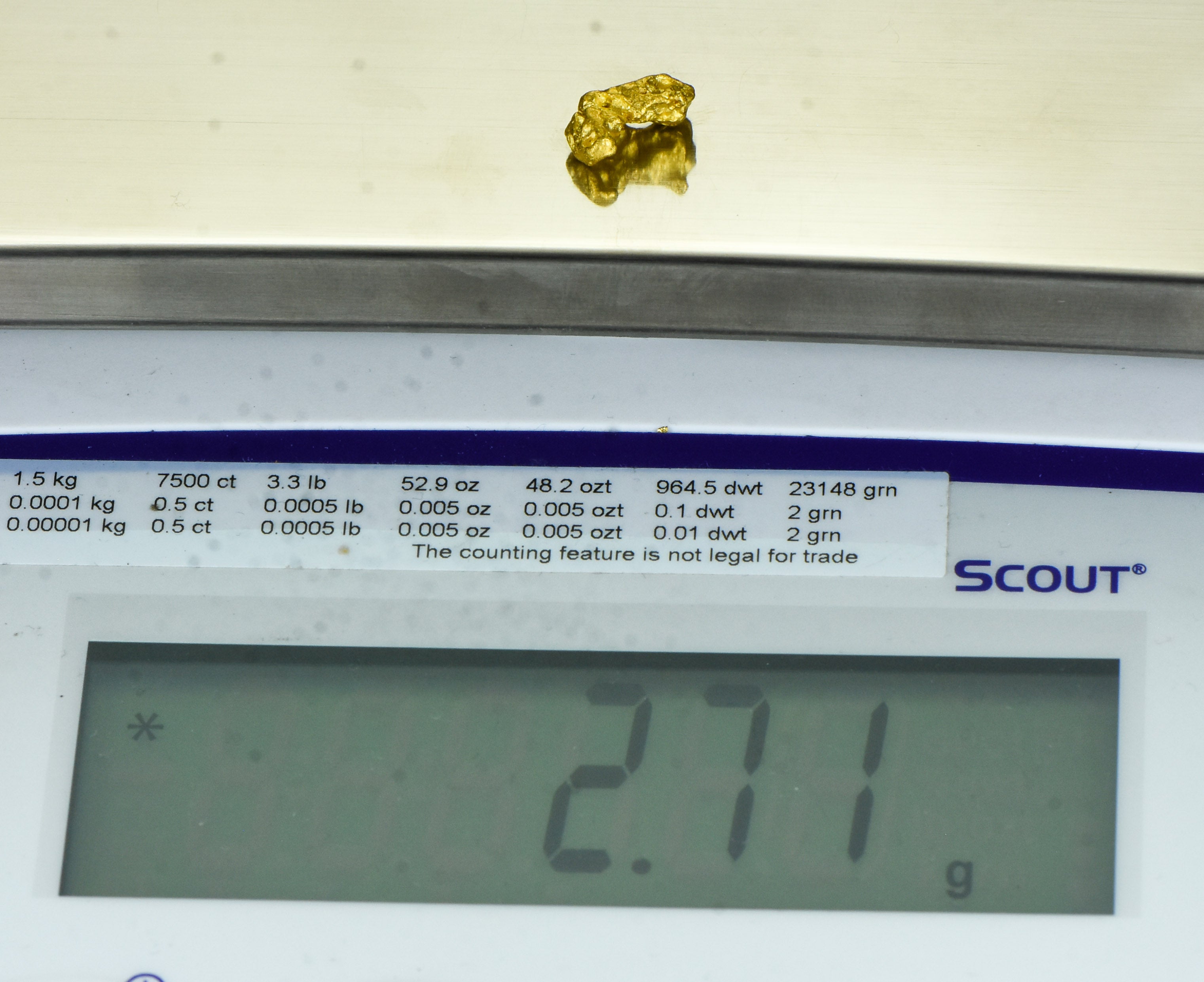 #985 Natural Gold Nugget Australian 2.71 Grams Genuine