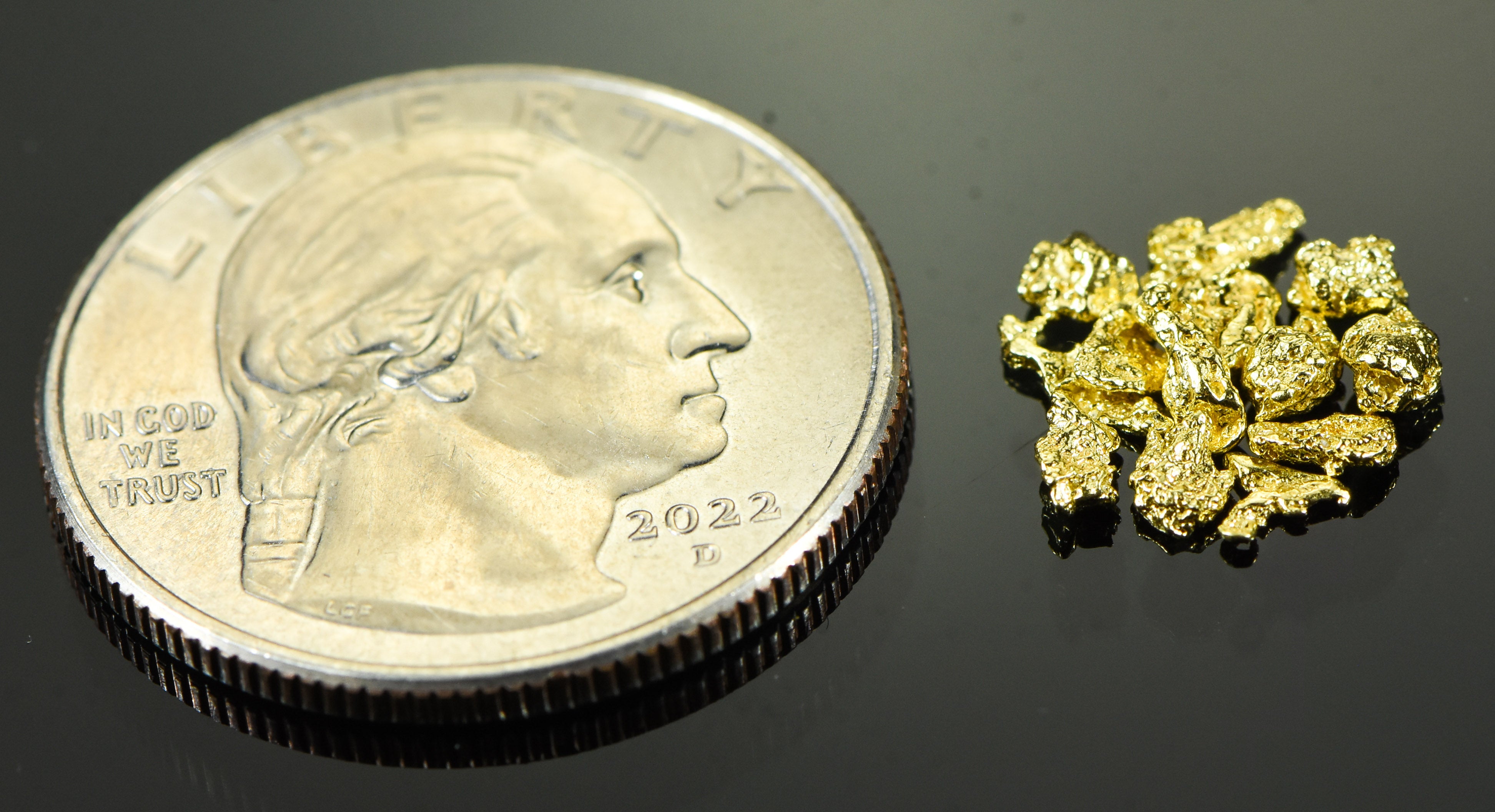 Alaskan Yukon Gold Rush Nuggets 10 Mesh 1 Gram