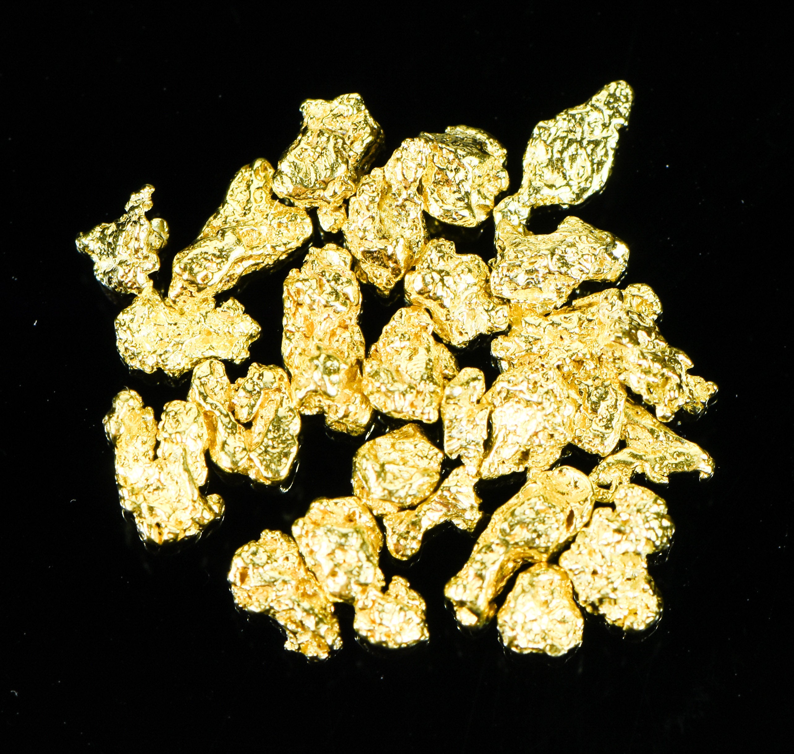 Alaskan Yukon Gold Rush Nuggets 10 Mesh 2 Grams of Fines