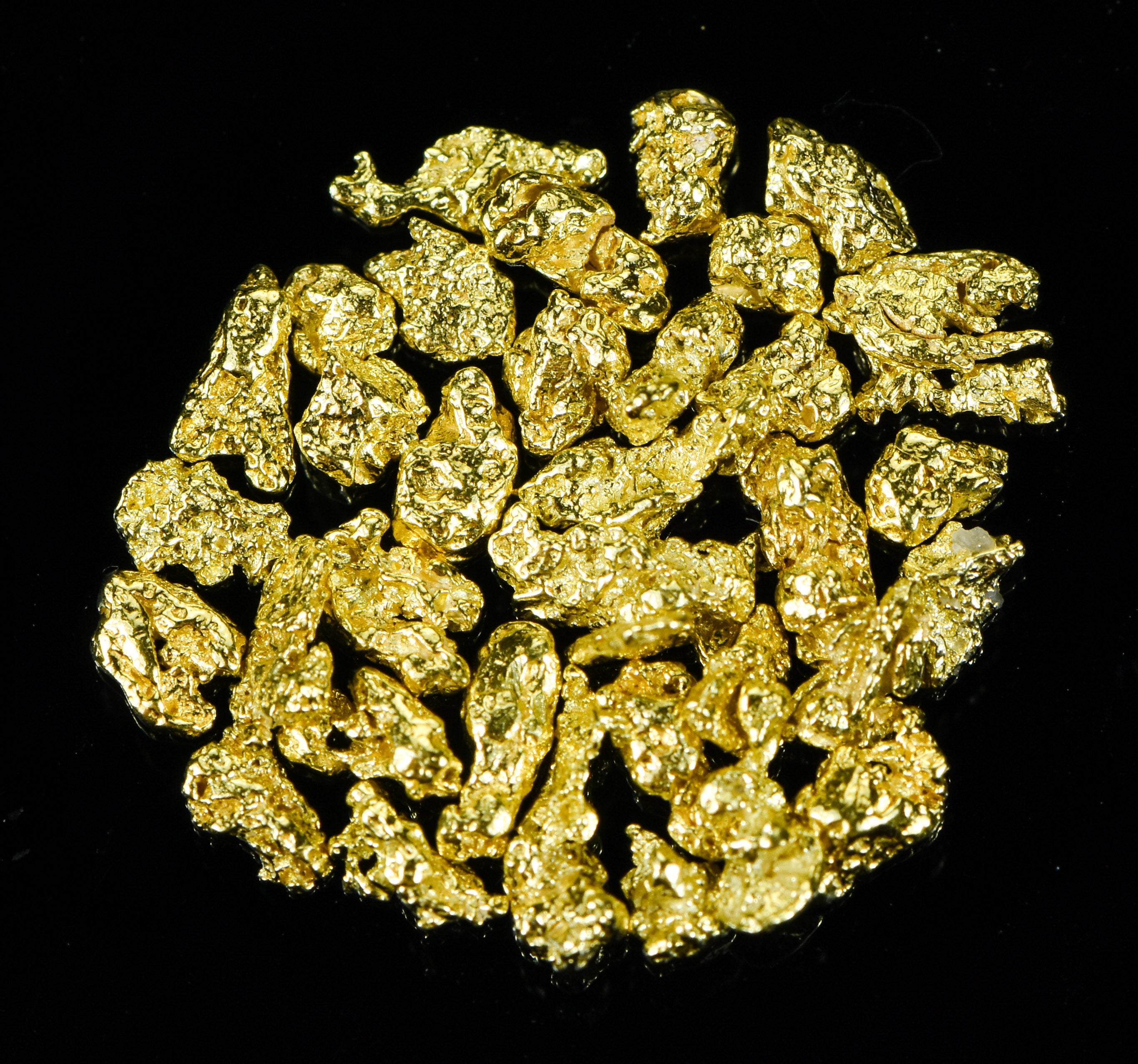 Alaskan Yukon Gold Rush Nuggets 10 Mesh 1/10 Troy Oz 3.1 Gram 2 DWT