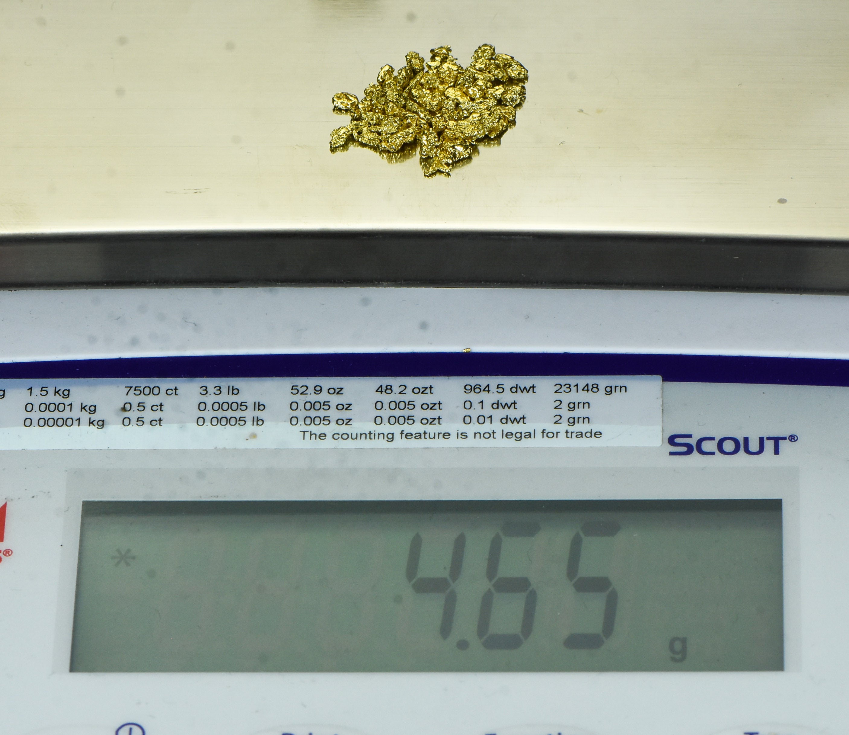 Alaskan Yukon Gold Rush Nuggets 10 Mesh .15 Troy Oz 4.65 Gram 3 DWT