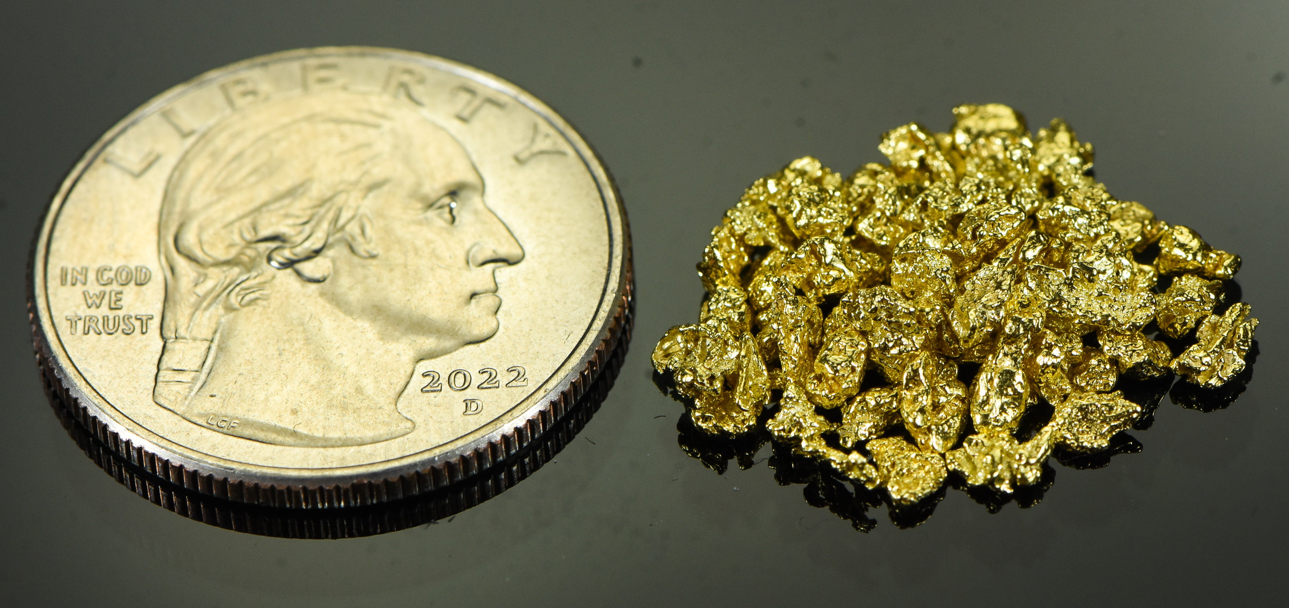 Alaskan Yukon Gold Rush Nuggets 10 Mesh .15 Troy Oz 4.65 Gram 3 DWT