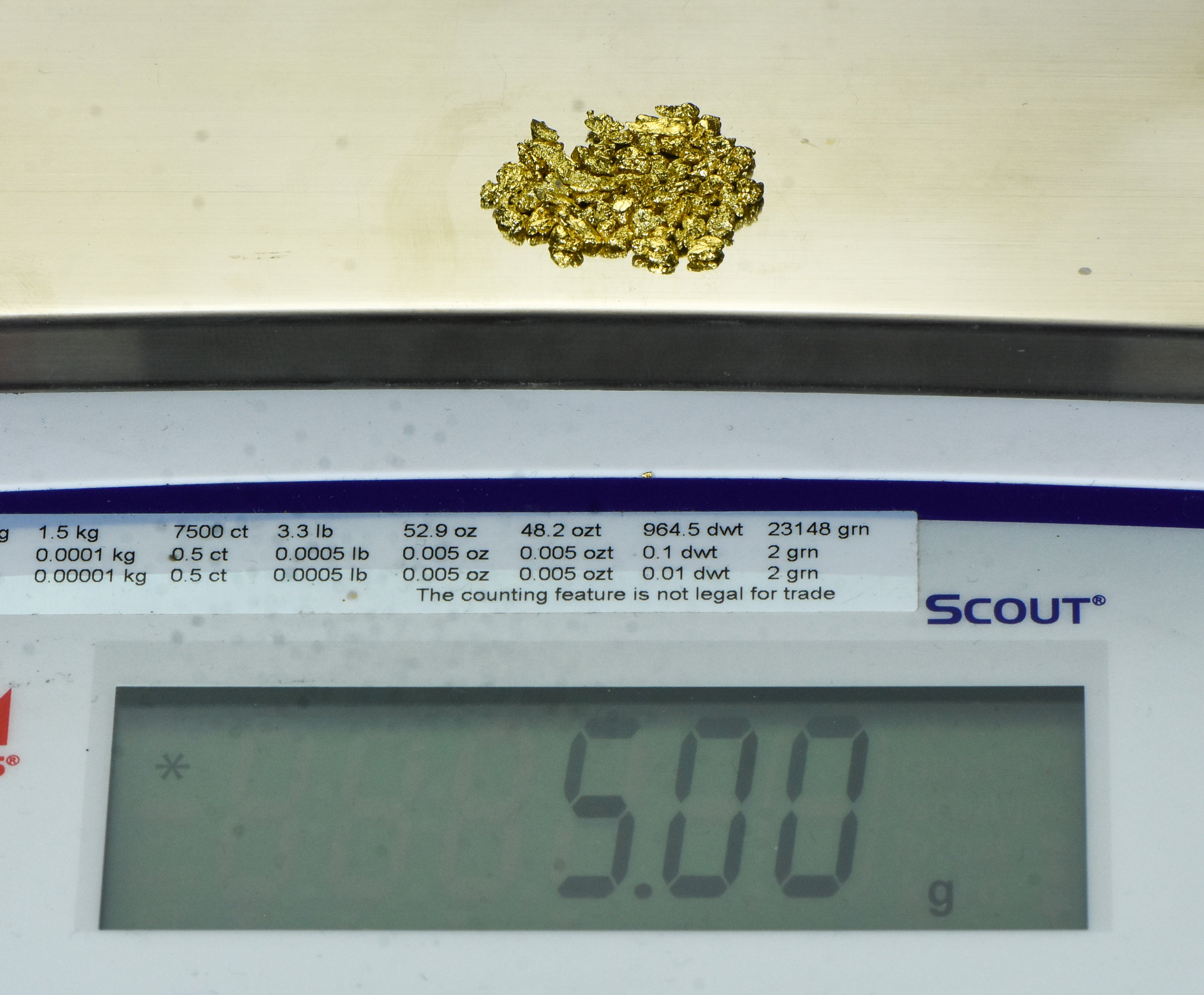 1.550 GRAMS ALASKAN YUKON BC NATURAL PURE GOLD NUGGETS #4 MESH