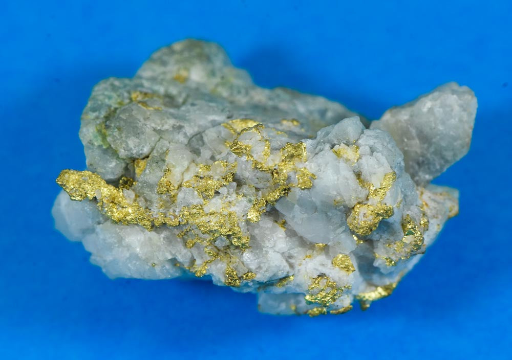 Large Gold Bearing Quartz Specimen Original 16-1 Mine California 20.10 Grams Genuine