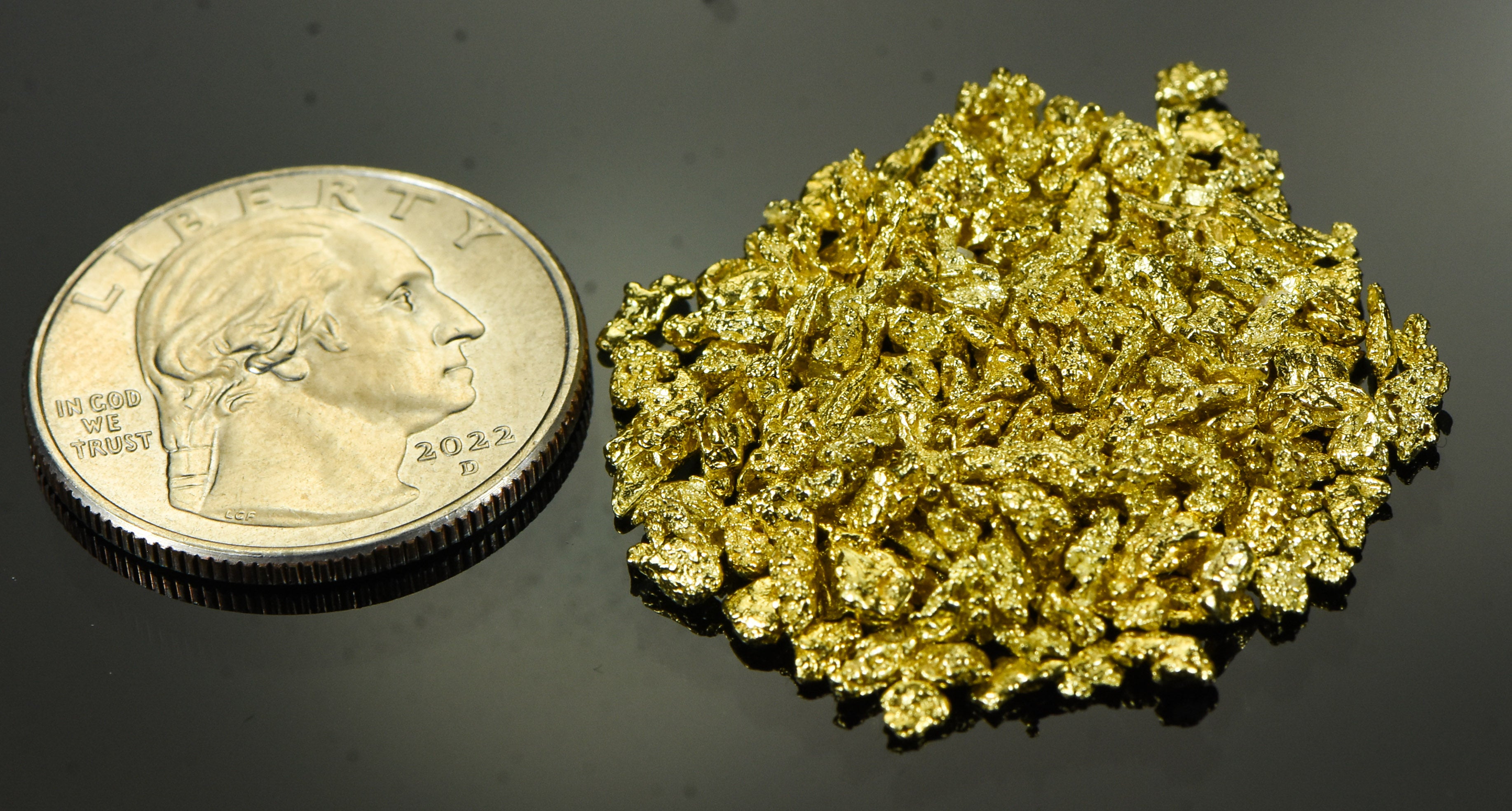 Alaskan Yukon Gold Rush Nuggets 10 Mesh 1/2 Troy Oz 15.5 Grams or 10 DWT
