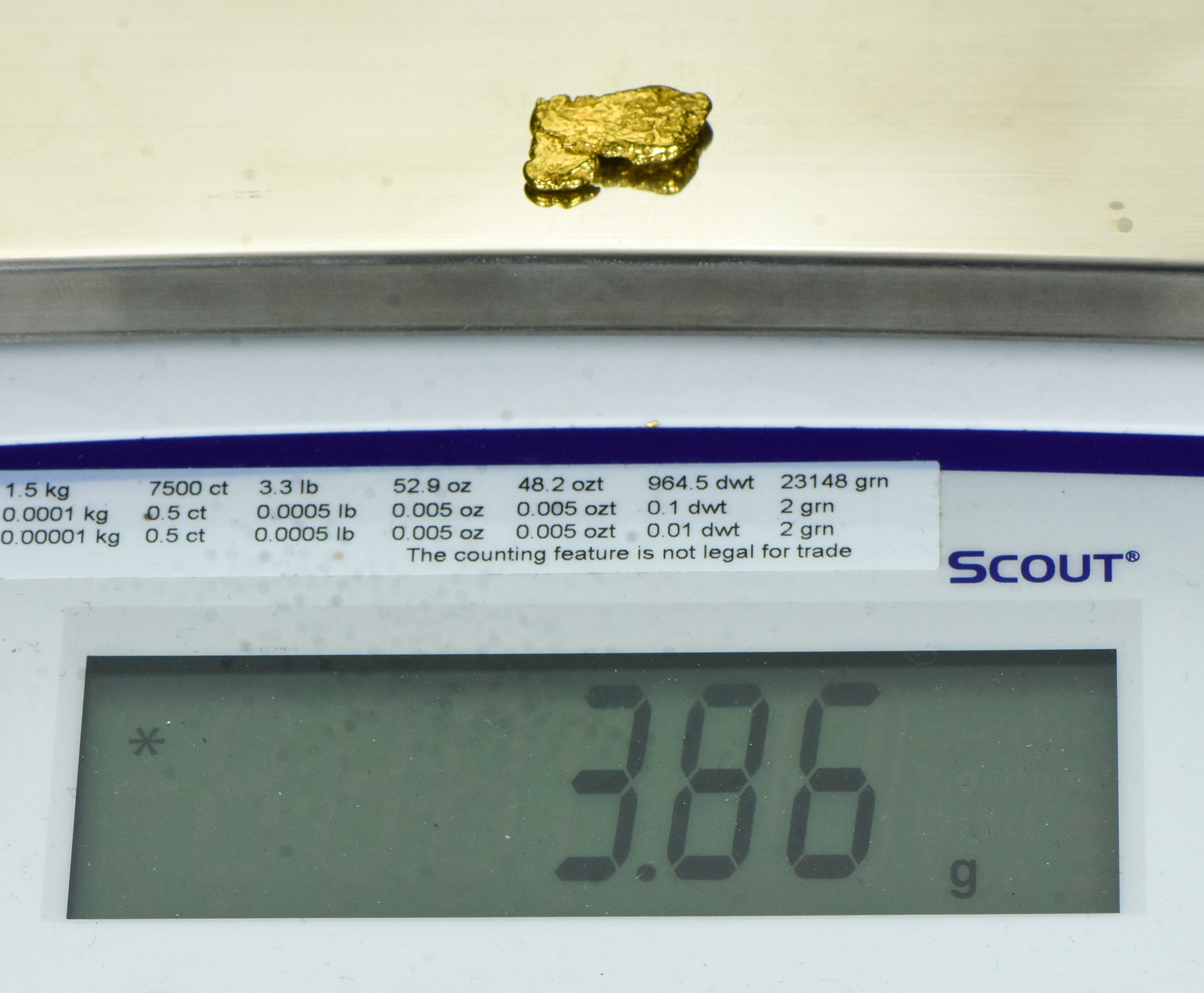 #207 Alaskan BC Natural Gold Nugget 3.86 Grams Genuine