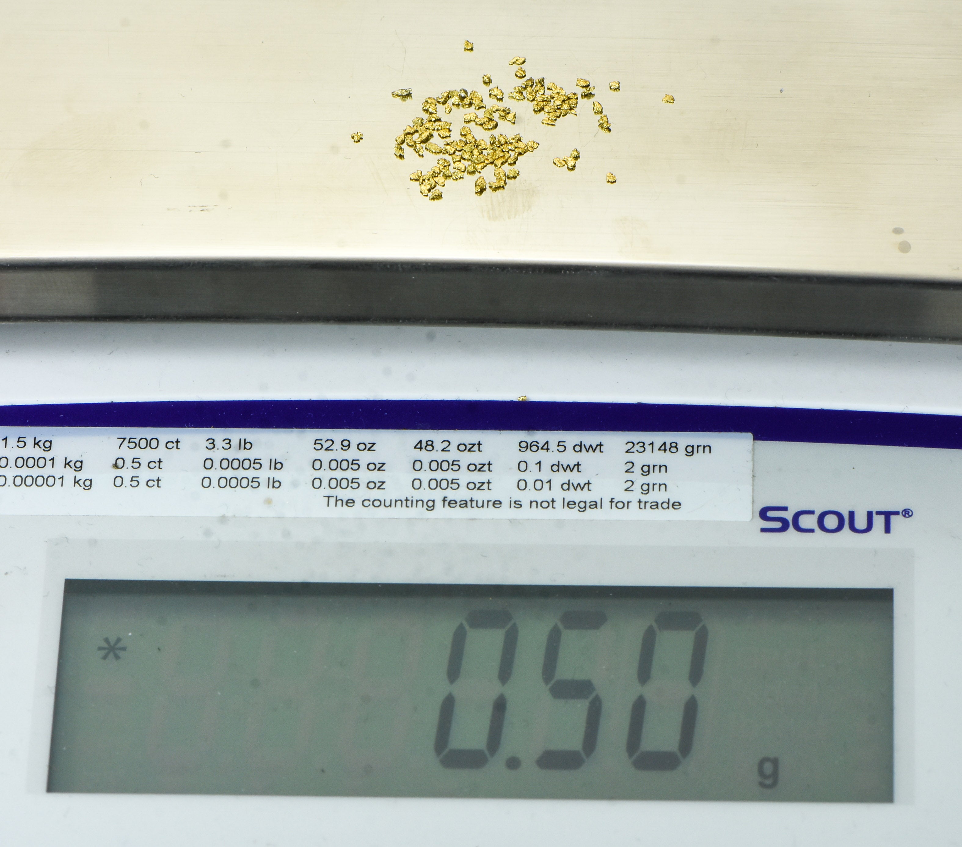 Alaskan Yukon Gold Rush Nuggets #20 Mesh . 5 GRAMS 1/2 GRAM