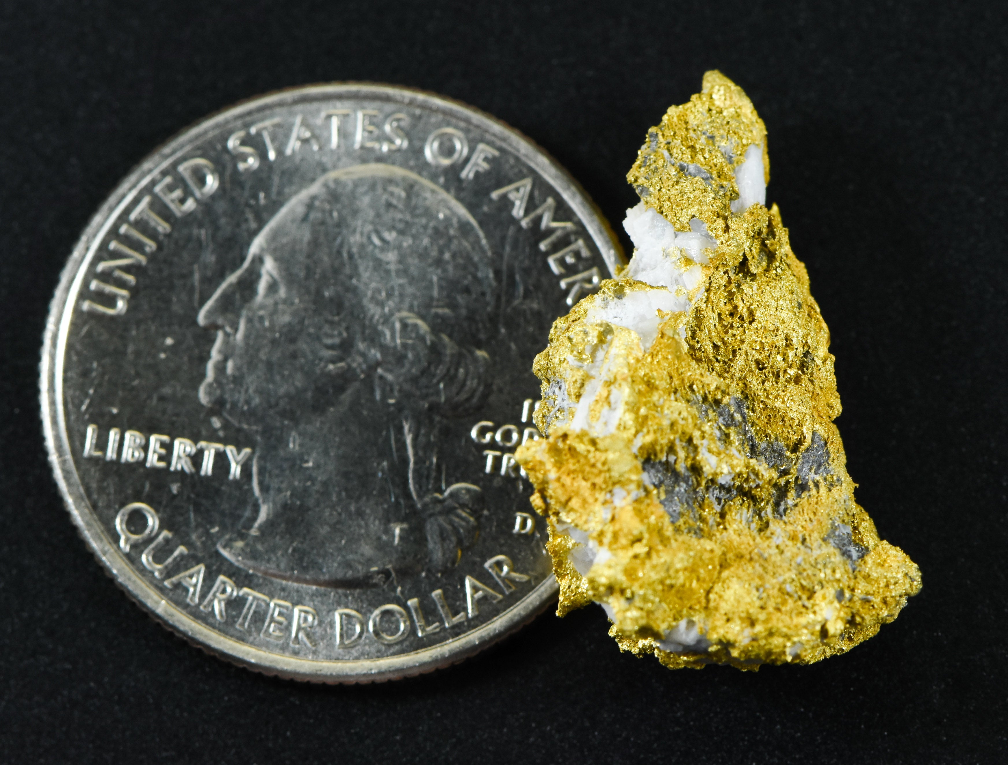 #OM-137-Crystalline Gold Nugget Specimen 10.17 Grams Oriental Mine Sierra County California Rare