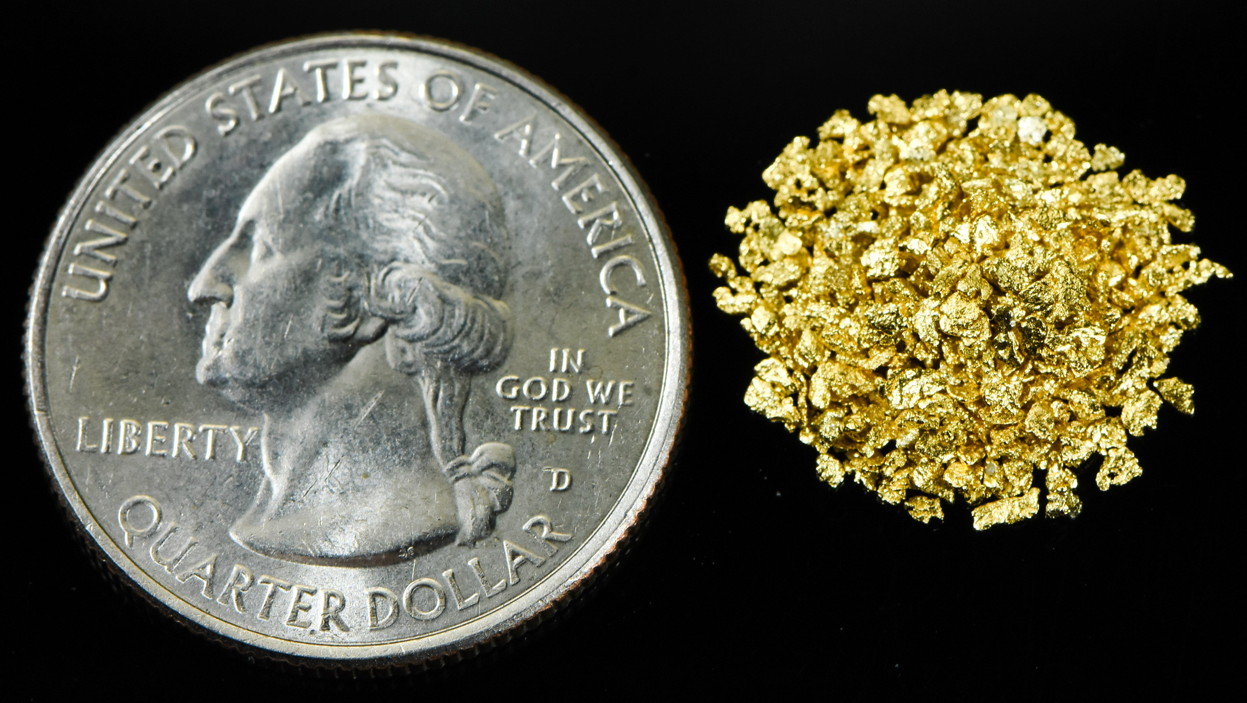 Alaskan Yukon Gold Rush Nuggets #20 Mesh 2 Grams of Small Fines