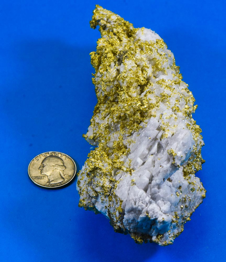 Large Gold Bearing Quartz Specimen Original 16-1 Mine California 1155.92 Grams 37.16 OZ Genuine