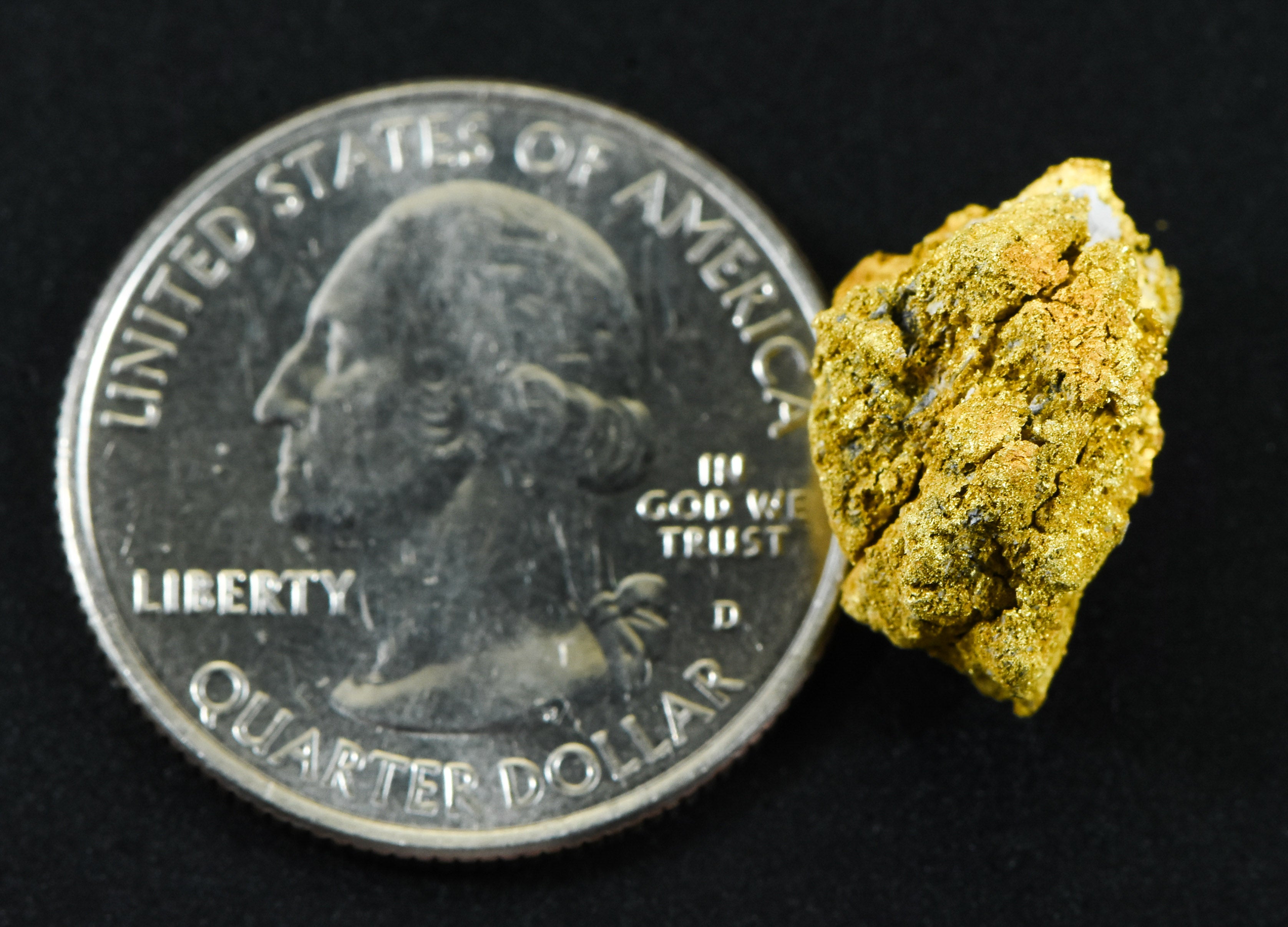 #OM-146-Crystalline Gold Nugget Specimen 6.24 Grams Oriental Mine Sierra County California Rare