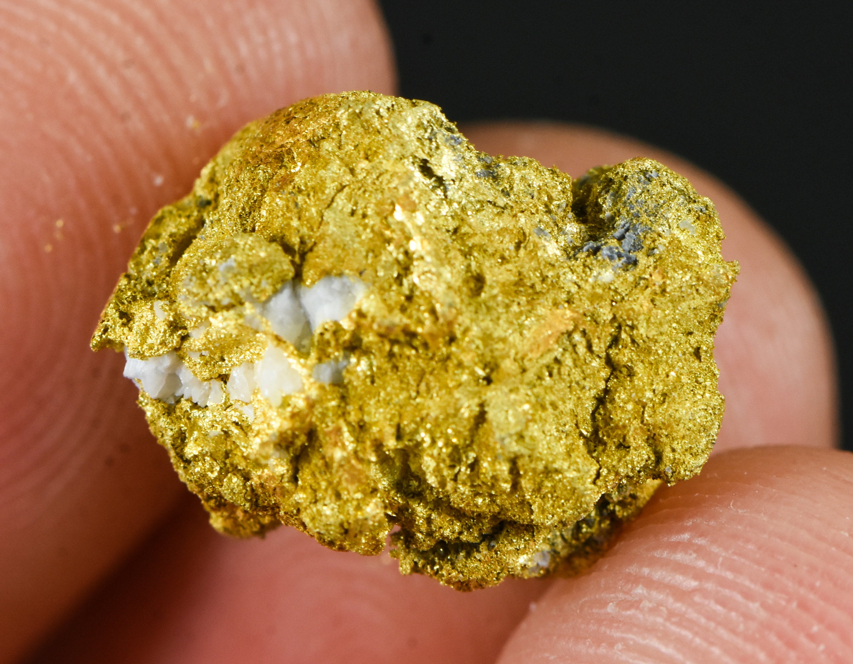 #OM-146-Crystalline Gold Nugget Specimen 6.24 Grams Oriental Mine Sierra County California Rare