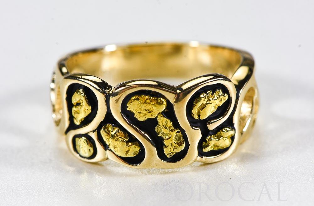 Gold Nugget Men's Ring "Orocal" RM515 Genuine Hand Crafted Jewelry - 14K Casting