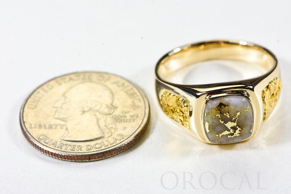 Gold Quartz Ring "Orocal" RM674Q Genuine Hand Crafted Jewelry - 14K Gold Casting